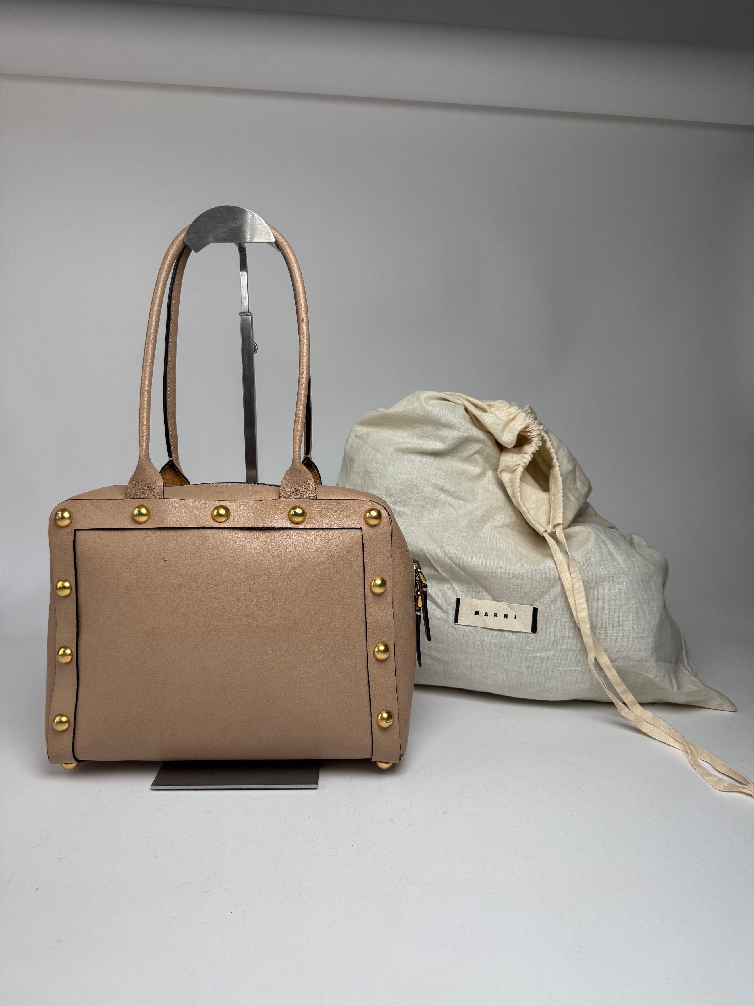 Marni Vintage Leather Bag Beige Size ONE SIZE - 2 Thumbnail