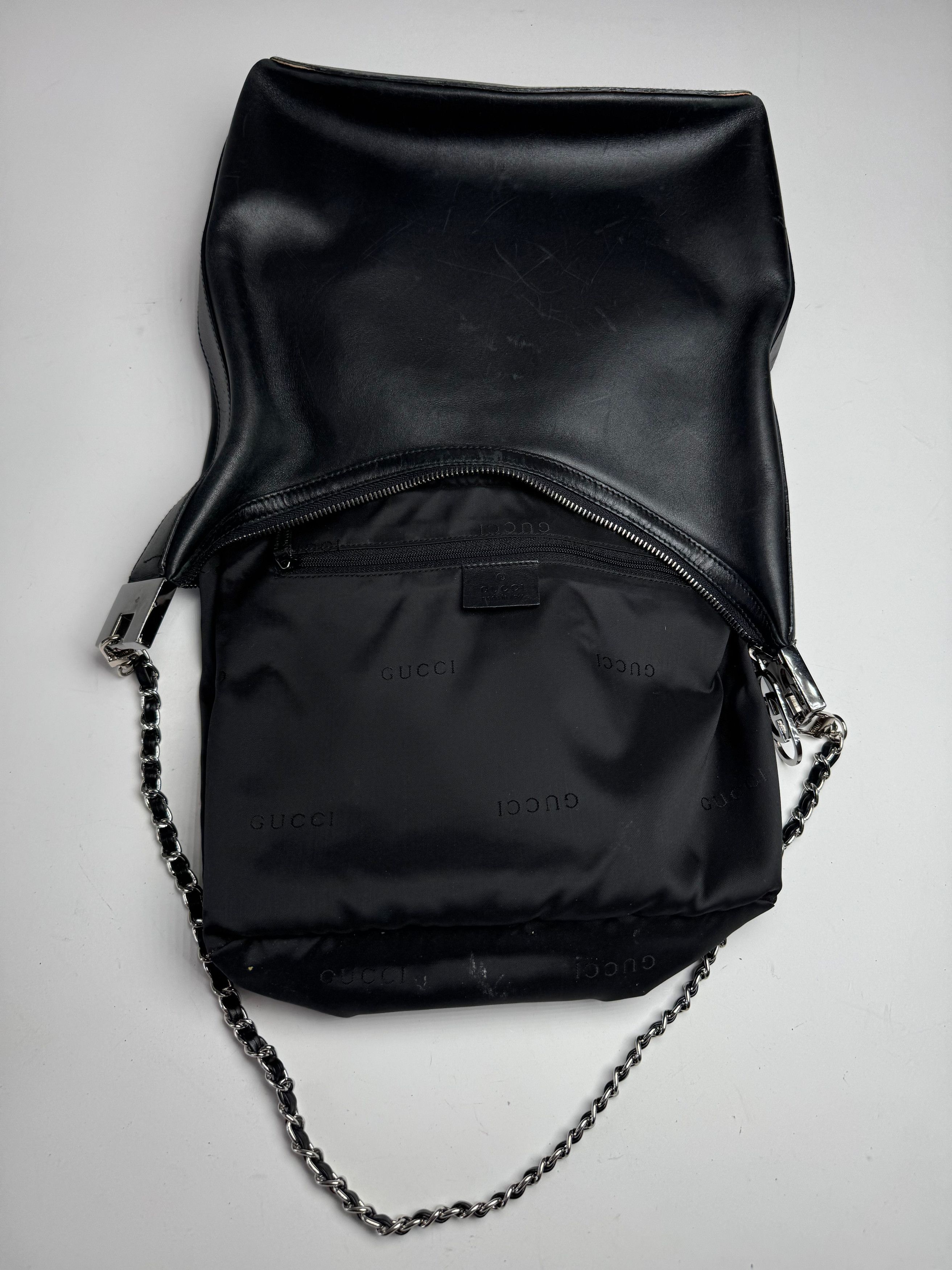 Gucci Vintage Leather Bag Black Size ONE SIZE - 3 Thumbnail