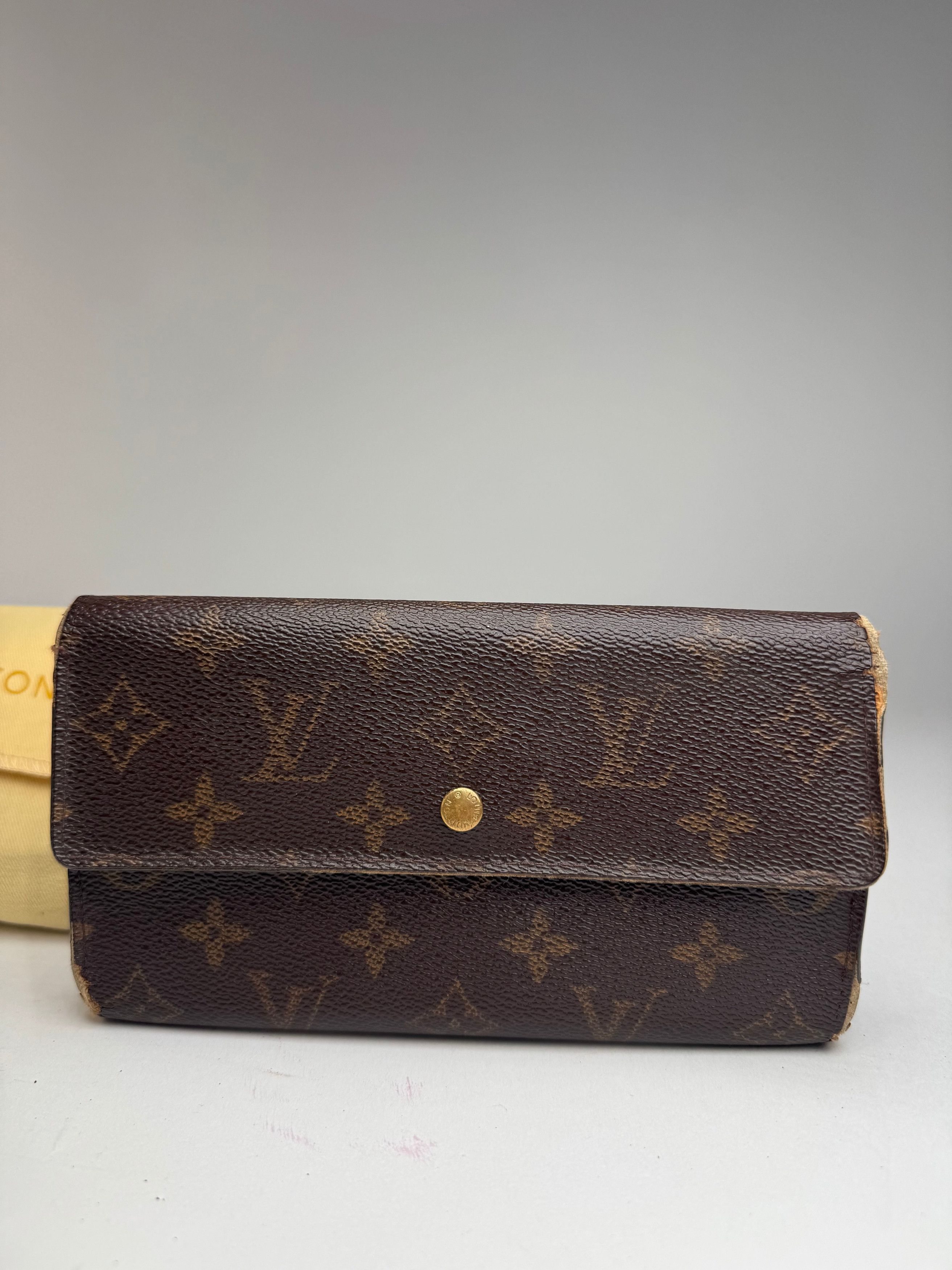 Louis Vuitton Vintage leather monogram wallet brown Size ONE SIZE - 4 Thumbnail