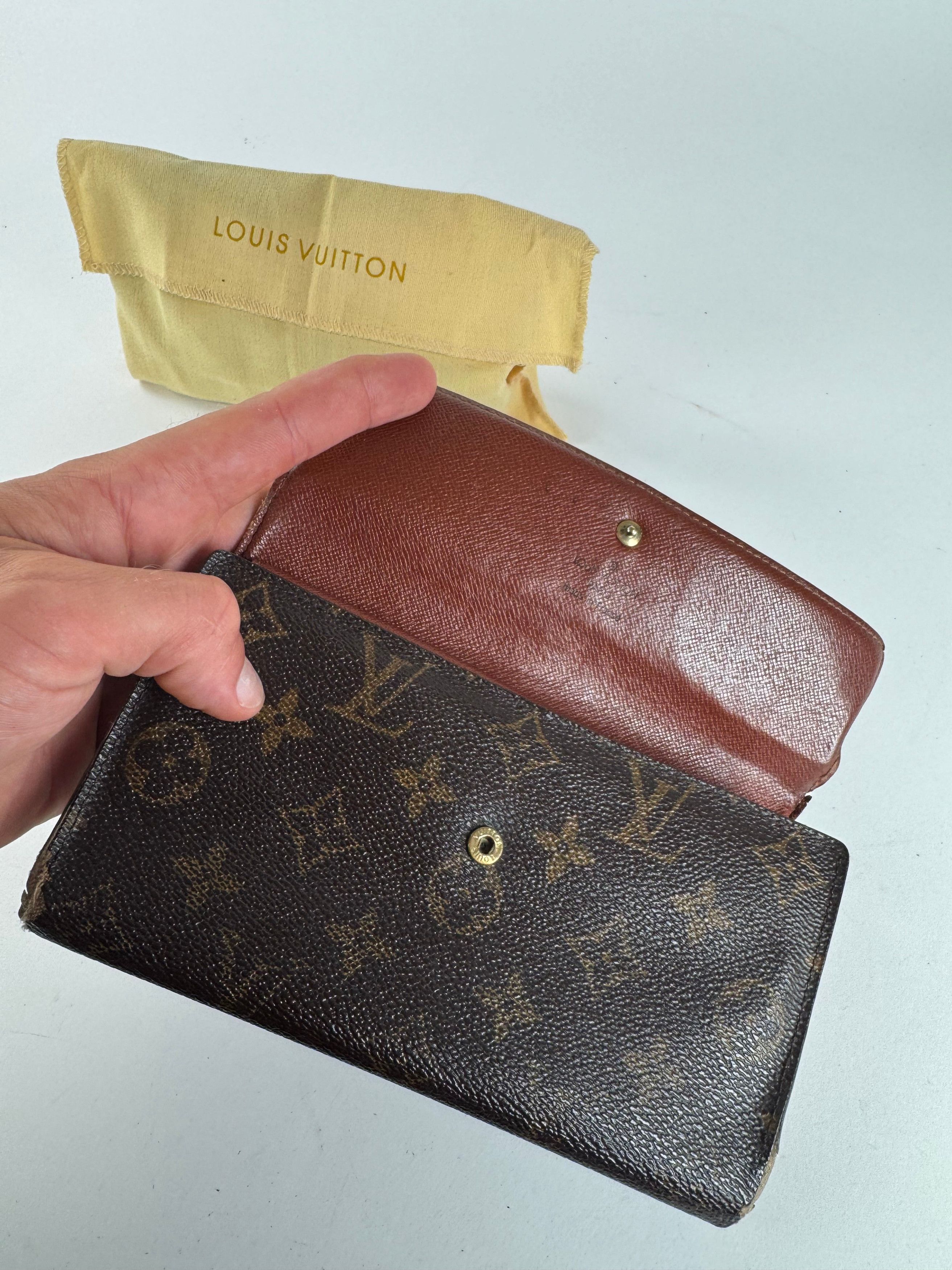 Louis Vuitton Vintage leather monogram wallet brown Size ONE SIZE - 6 Thumbnail