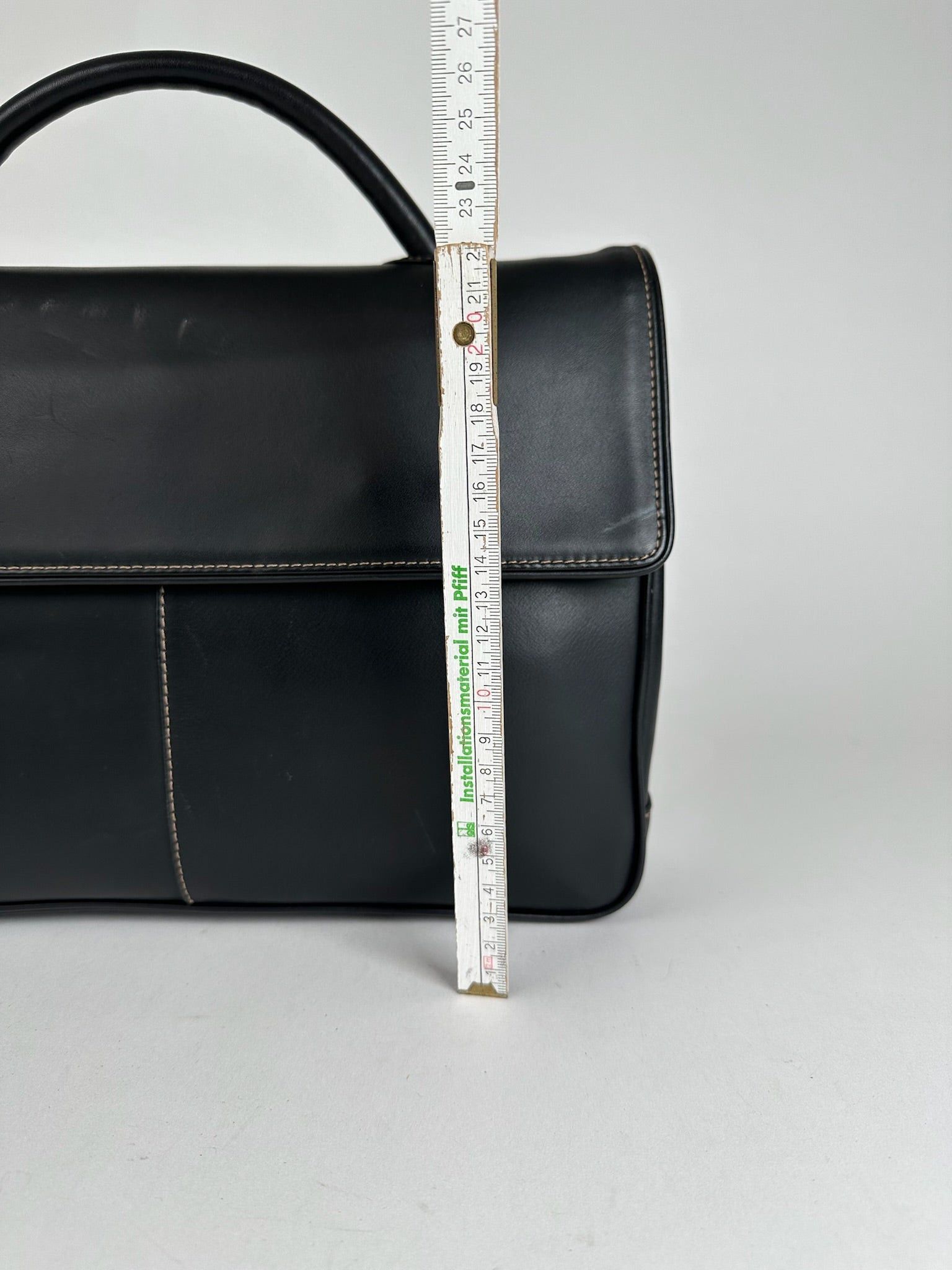 Issey Miyake Vintage Leather Briefcase black Size ONE SIZE - 9 Thumbnail