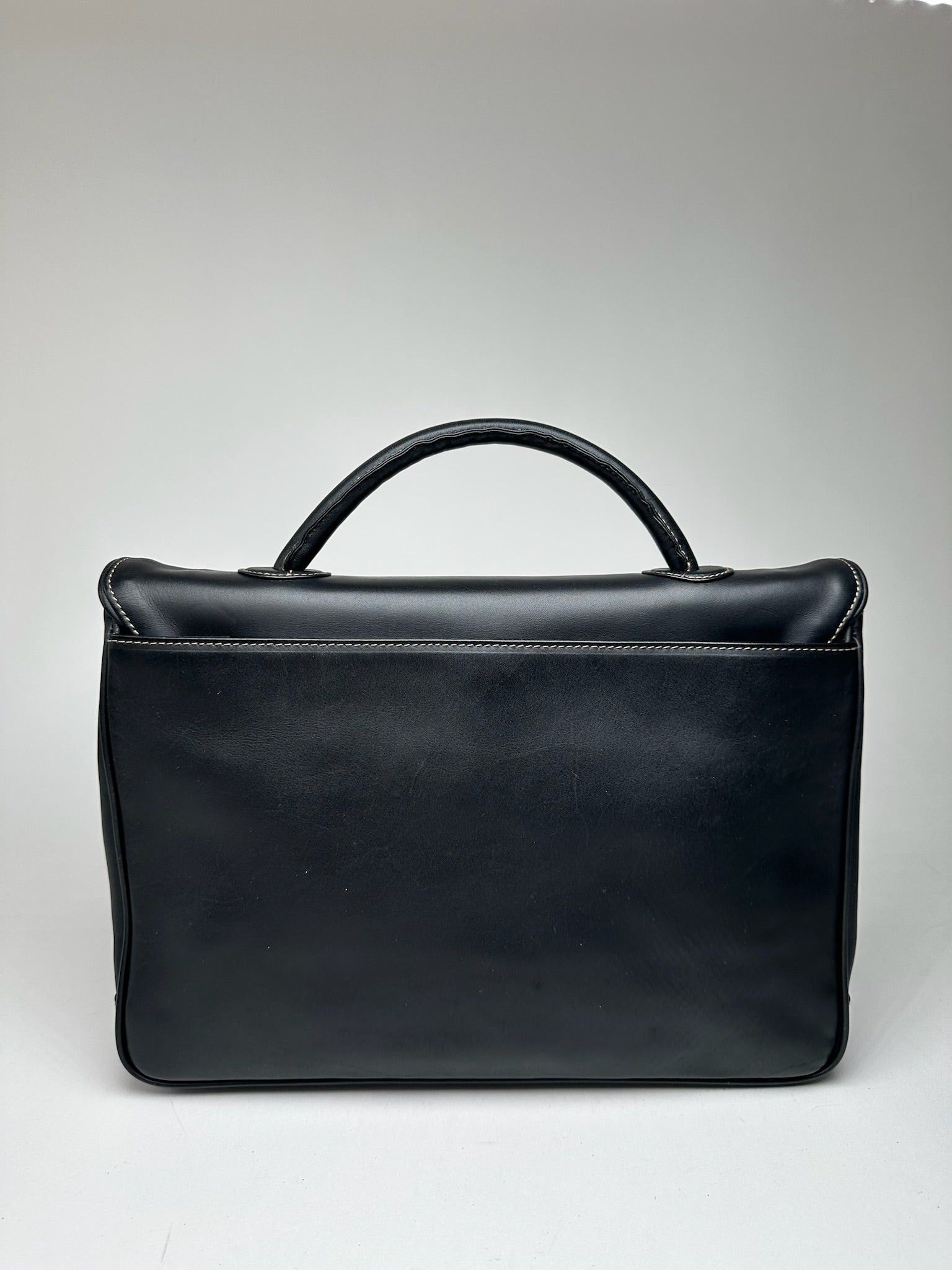 Issey Miyake Vintage Leather Briefcase black Size ONE SIZE - 2 Thumbnail
