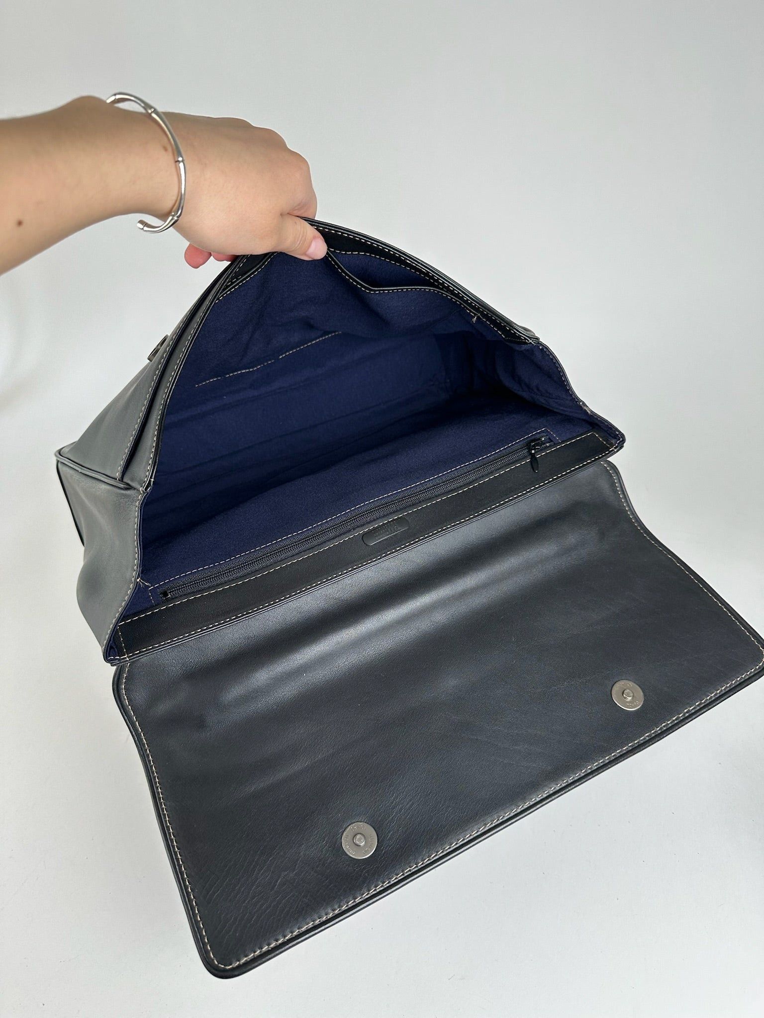 Issey Miyake Vintage Leather Briefcase black Size ONE SIZE - 4 Thumbnail