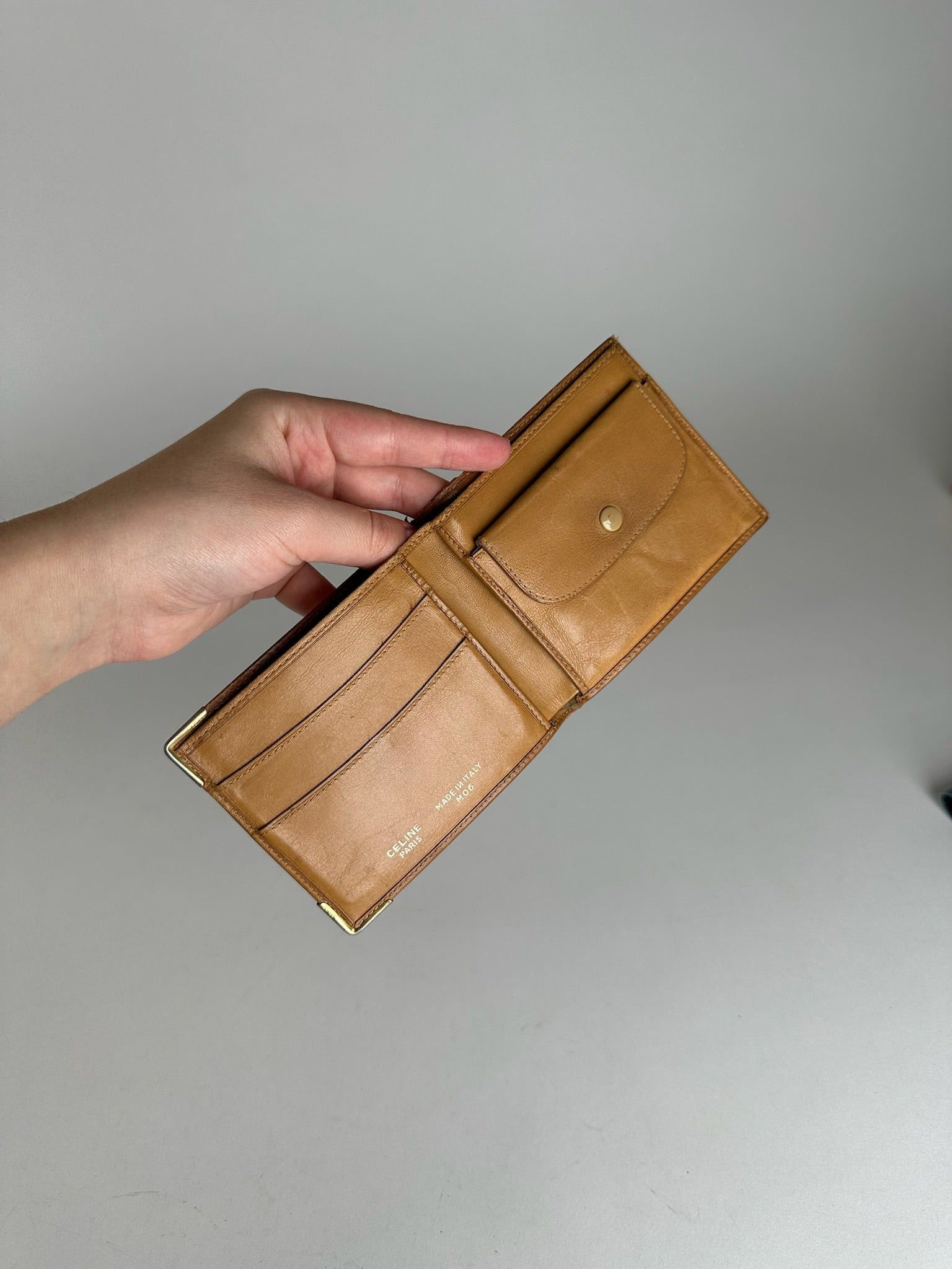 Celine Vintage Monogram leather Card Holder / Flapable Wallet Size ONE SIZE - 5 Thumbnail