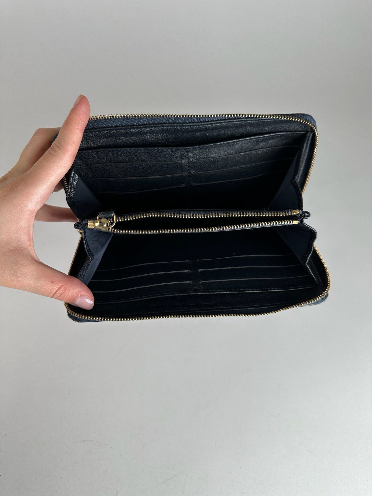 Celine Vintage Paris Studded Leather Wallet Black Size ONE SIZE - 3 Thumbnail