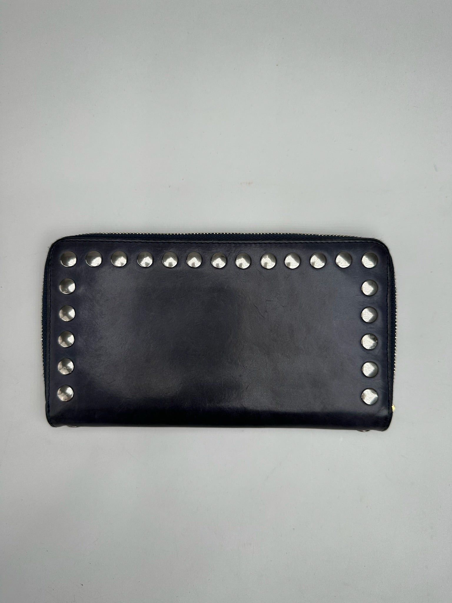 Celine Vintage Paris Studded Leather Wallet Black Size ONE SIZE - 2 Thumbnail