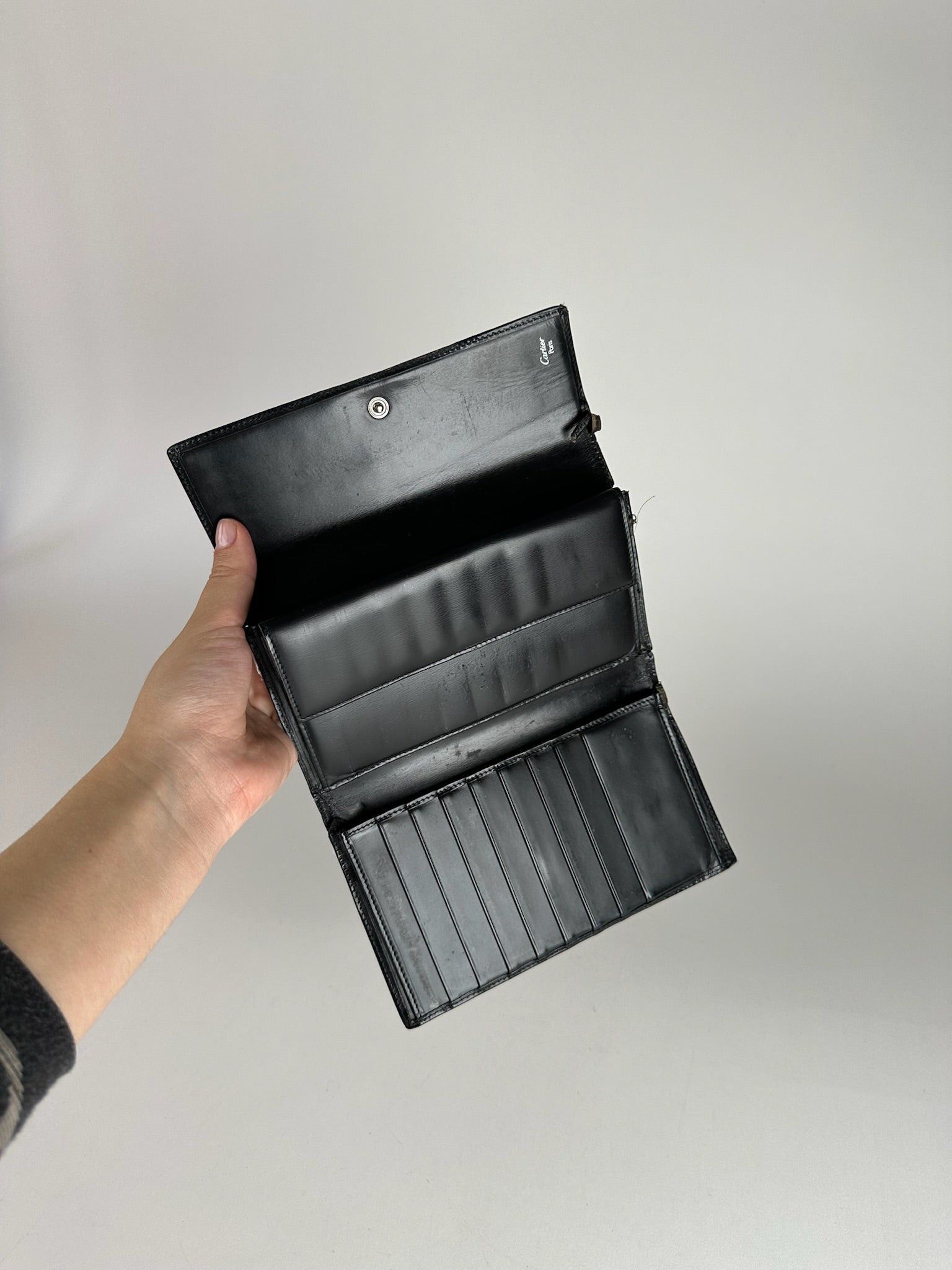 Cartier Vintage Panthere Leather Wallet Black Size ONE SIZE - 13 Thumbnail