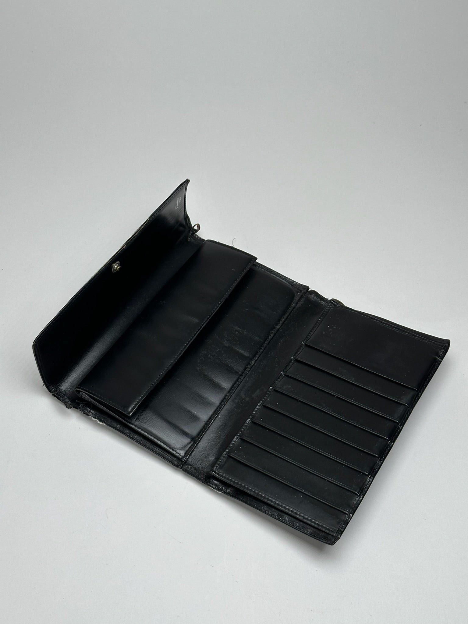 Cartier Vintage Panthere Leather Wallet Black Size ONE SIZE - 3 Thumbnail