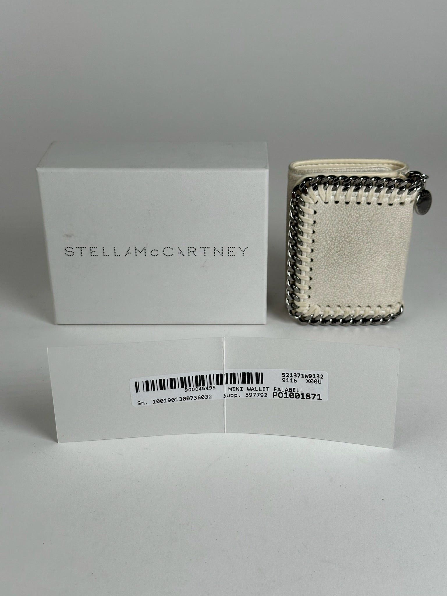 Stella McCartney Stella Mc Cartney Vegan Leather Falabella Wallet White Size ONE SIZE - 3 Thumbnail