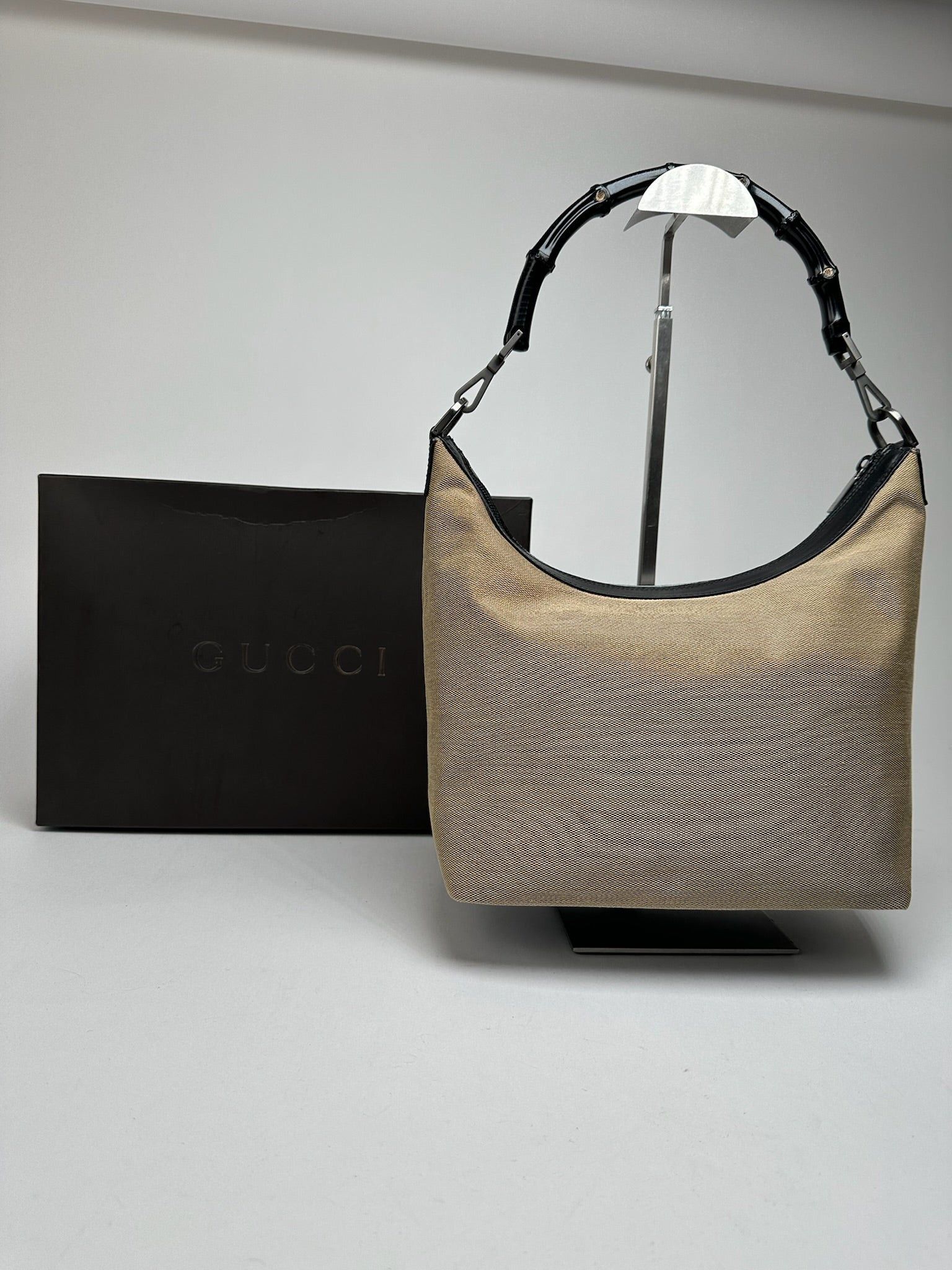 Gucci Vintage Top Handler Handbag Gray Size ONE SIZE - 8 Thumbnail