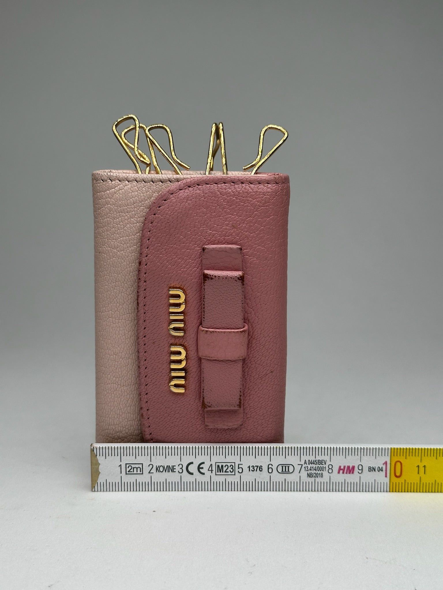 Miu Miu Vintage Leather Key Holder Pink Size ONE SIZE - 10 Thumbnail