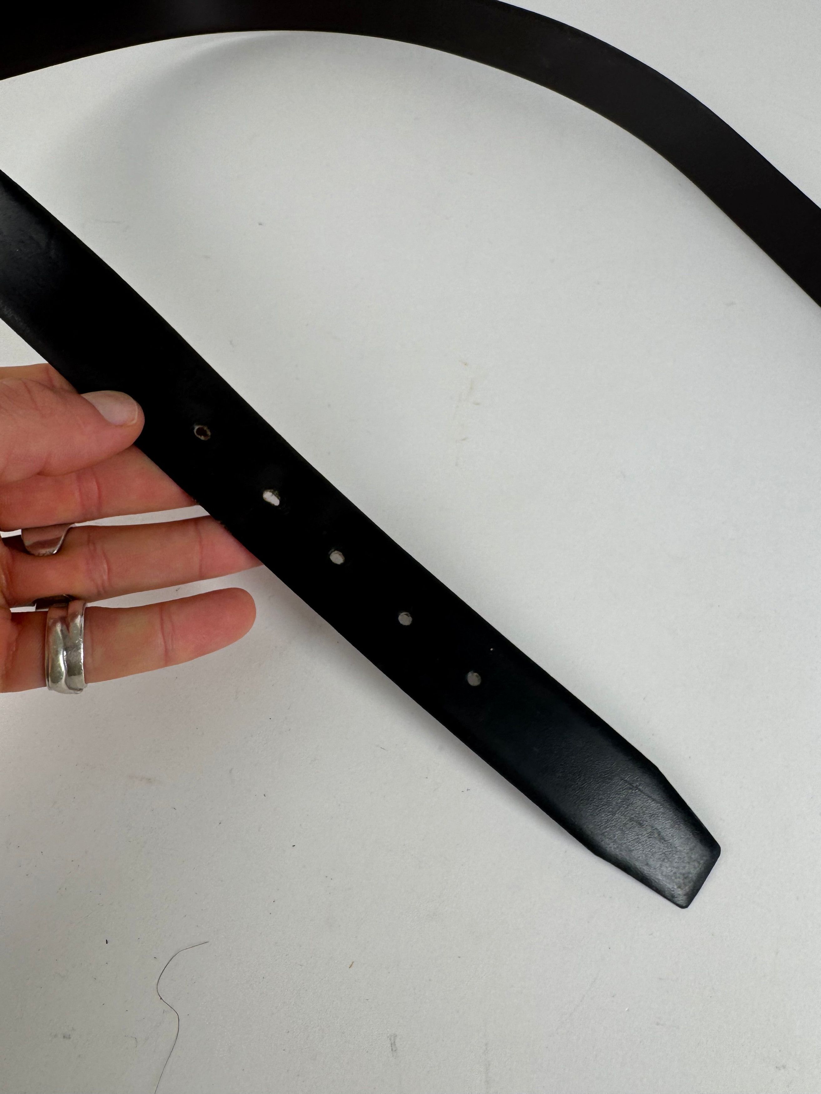 Dior Vintage Leather Belt black Size ONE SIZE - 5 Thumbnail