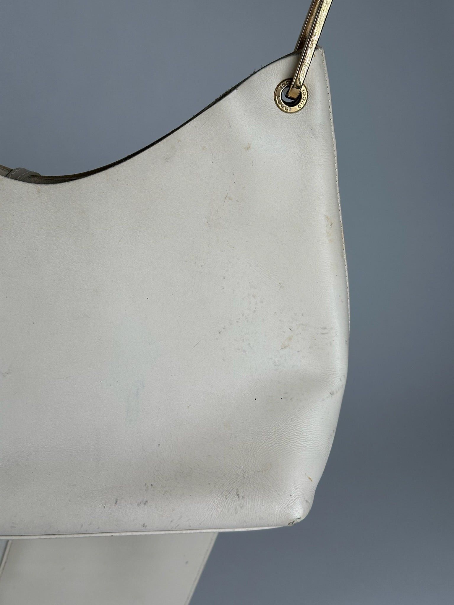 Gucci Vintage bamboo leather bag white Size ONE SIZE - 6 Thumbnail