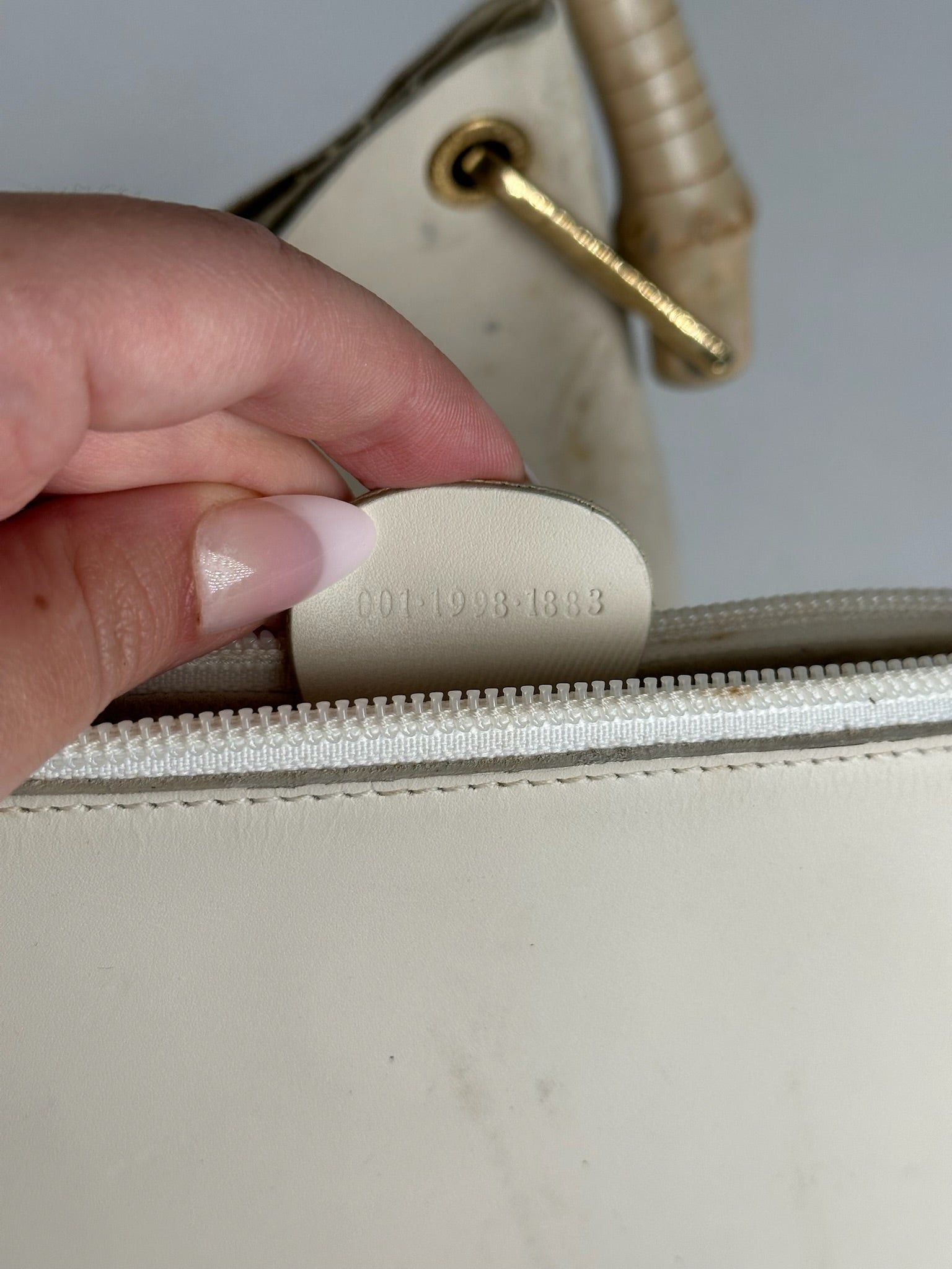 Gucci Vintage bamboo leather bag white Size ONE SIZE - 8 Thumbnail