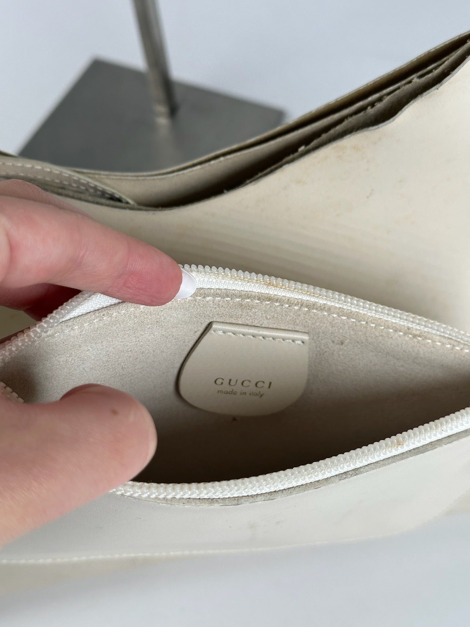 Gucci Vintage bamboo leather bag white Size ONE SIZE - 9 Thumbnail