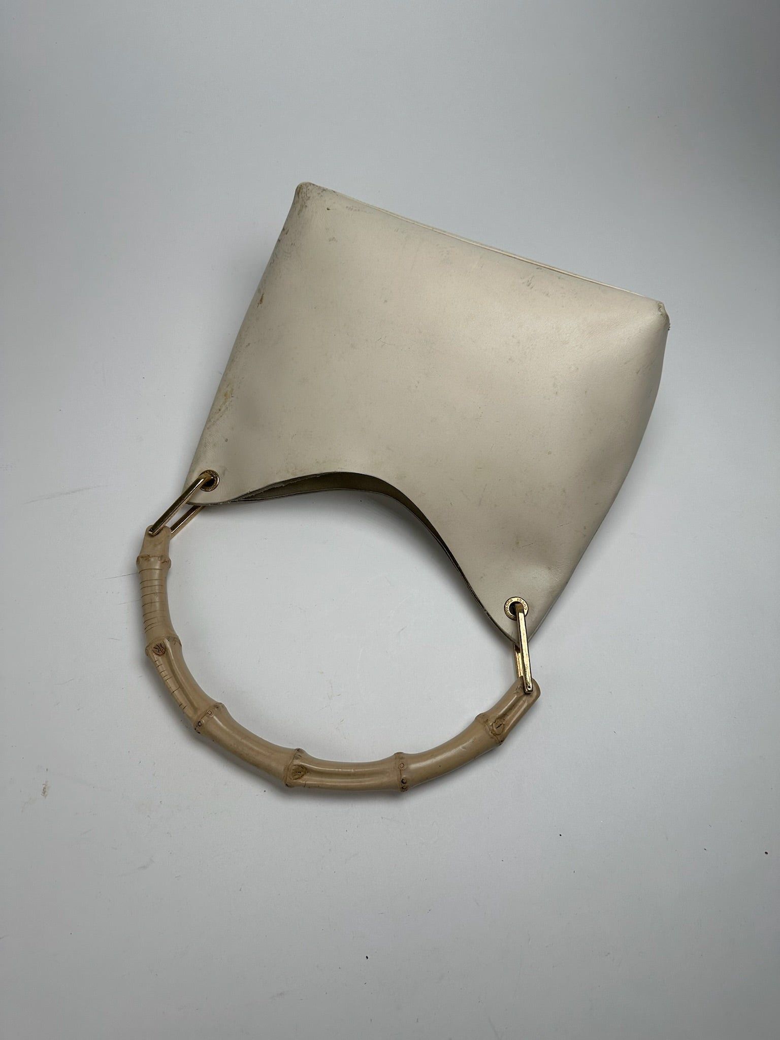 Gucci Vintage bamboo leather bag white Size ONE SIZE - 12 Thumbnail