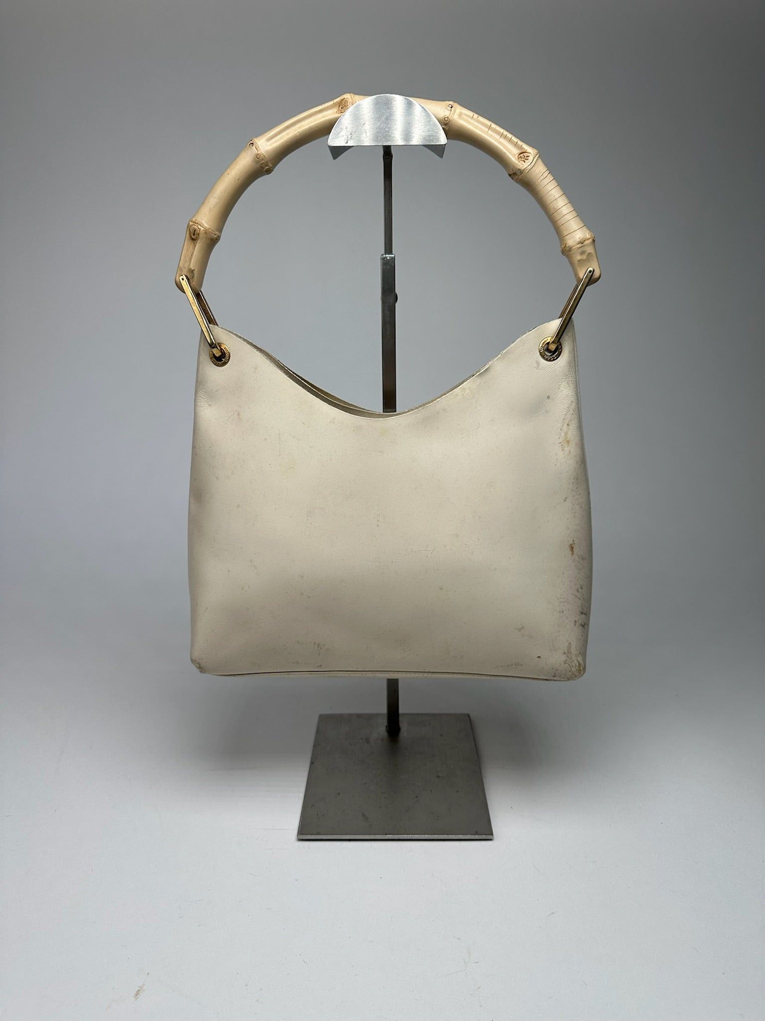 Gucci Vintage bamboo leather bag white Size ONE SIZE - 2 Thumbnail
