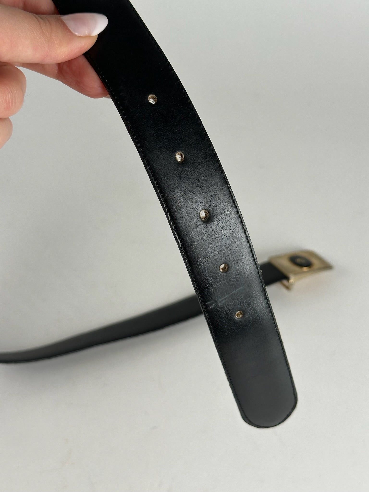 Dior Vintage Leather belt black Size ONE SIZE - 5 Thumbnail