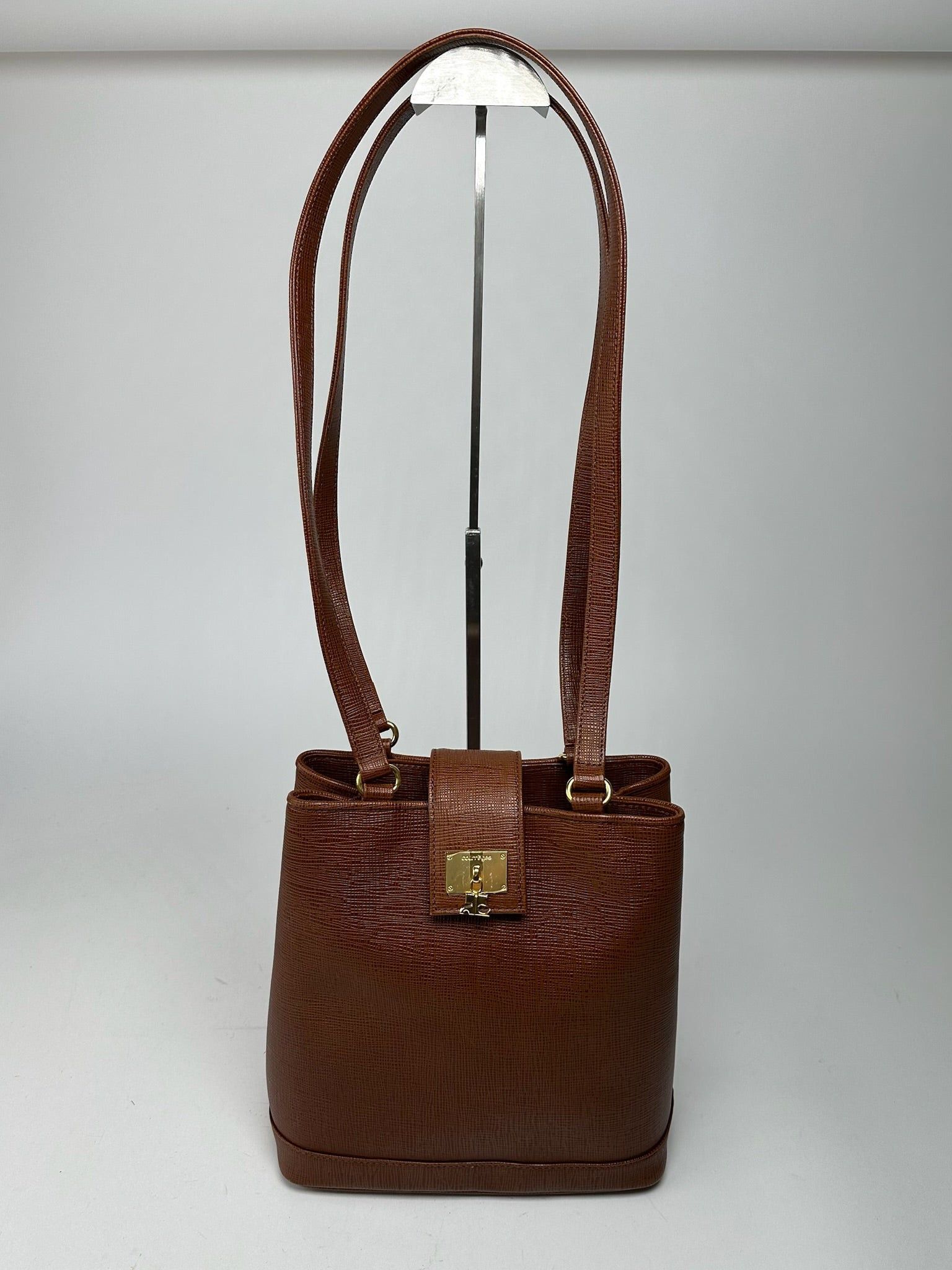 Courreges Vintage Leather bucket bag brown Size ONE SIZE - 3 Thumbnail
