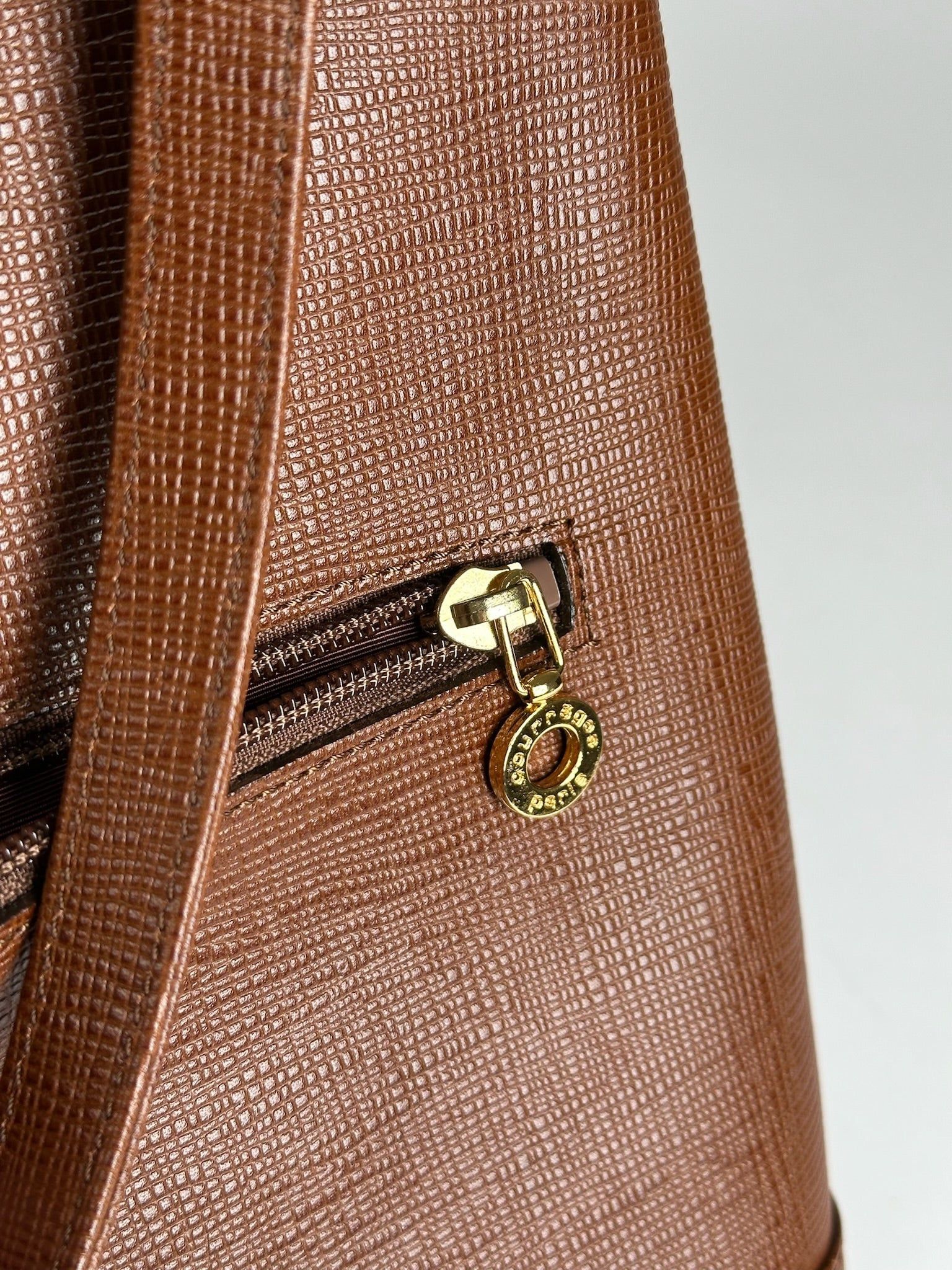 Courreges Vintage Leather bucket bag brown Size ONE SIZE - 4 Thumbnail