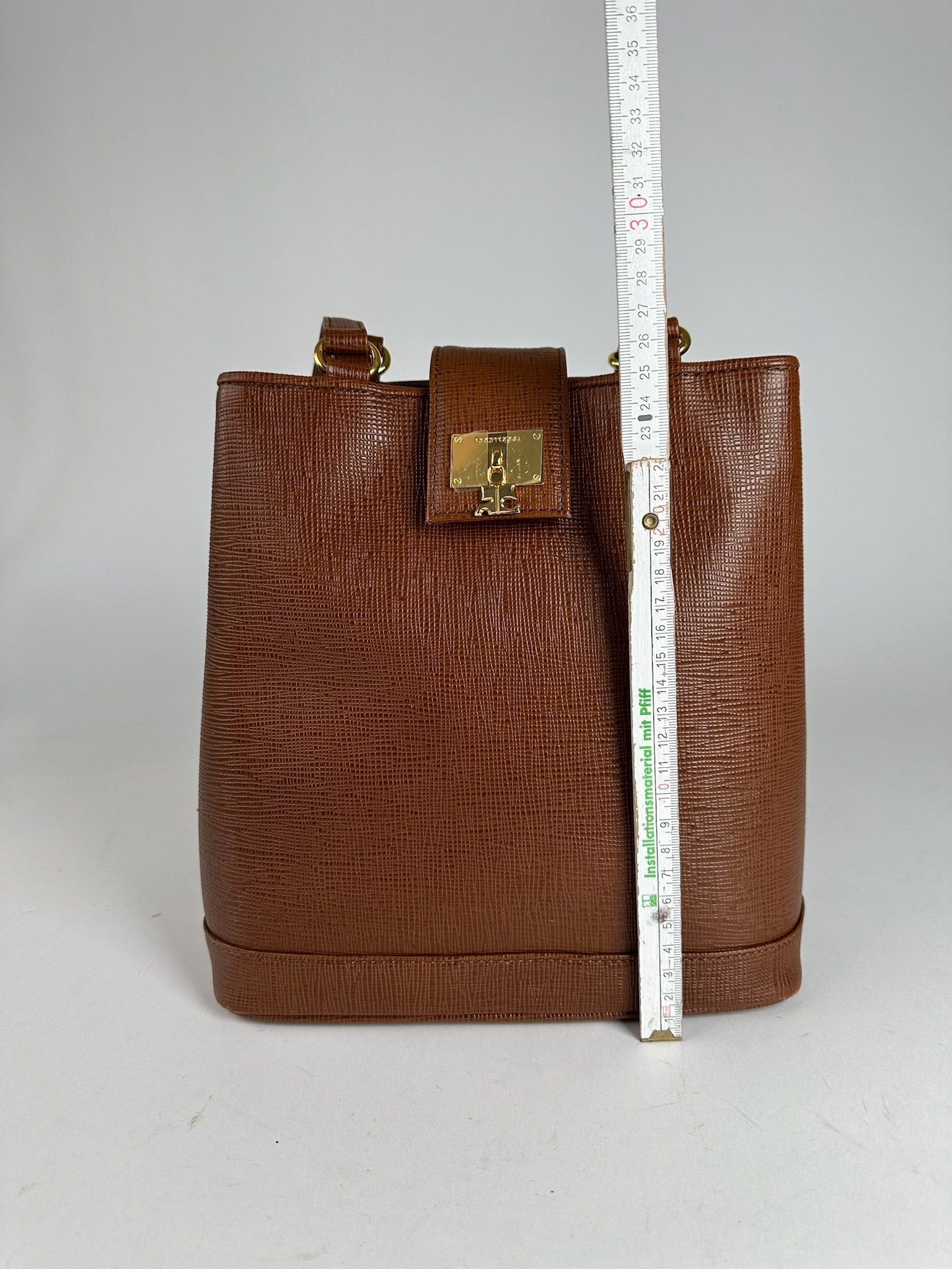 Courreges Vintage Leather bucket bag brown Size ONE SIZE - 9 Thumbnail