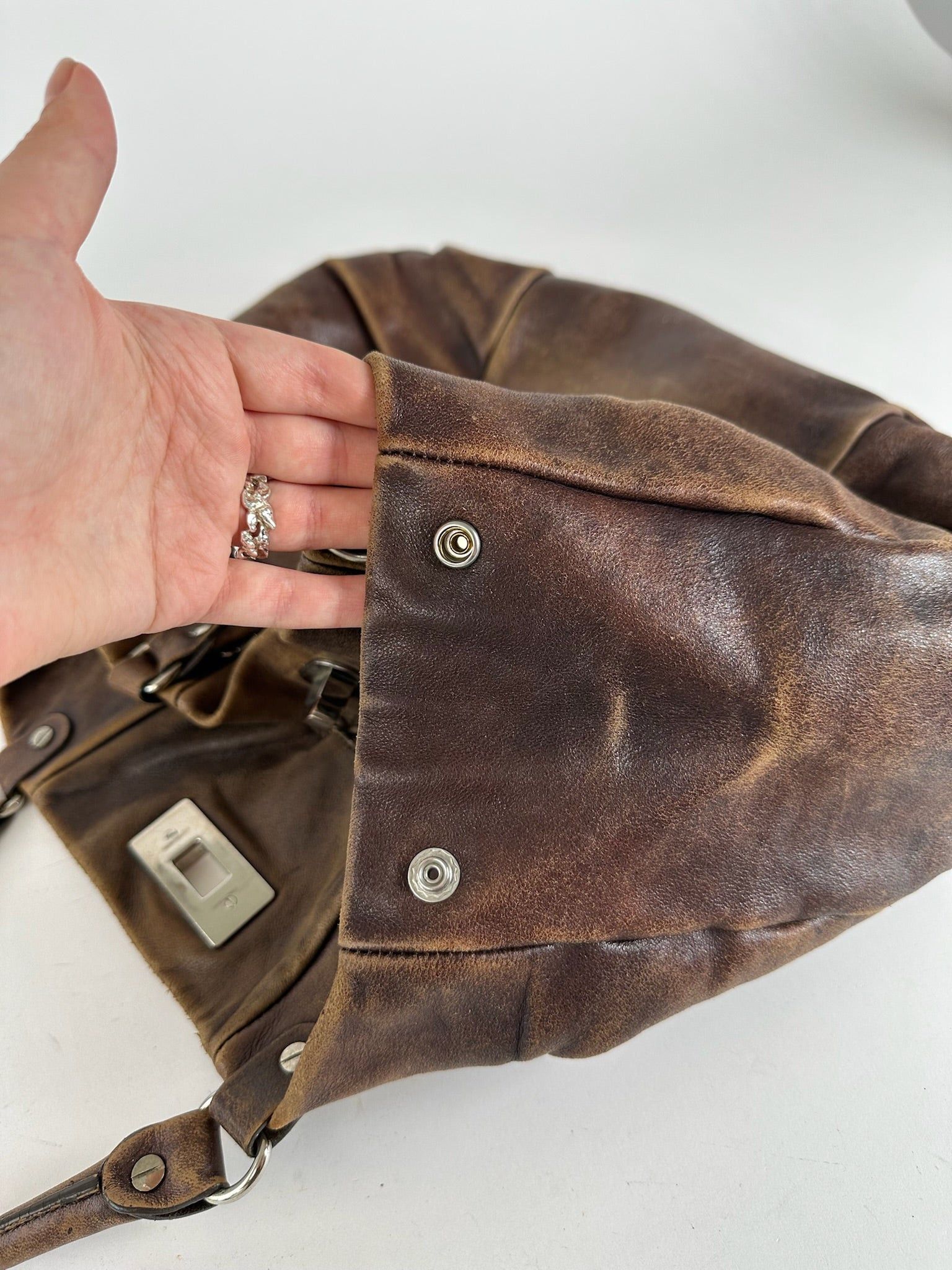 Marni Vintage Leather Shopper bag brown Size ONE SIZE - 4 Thumbnail