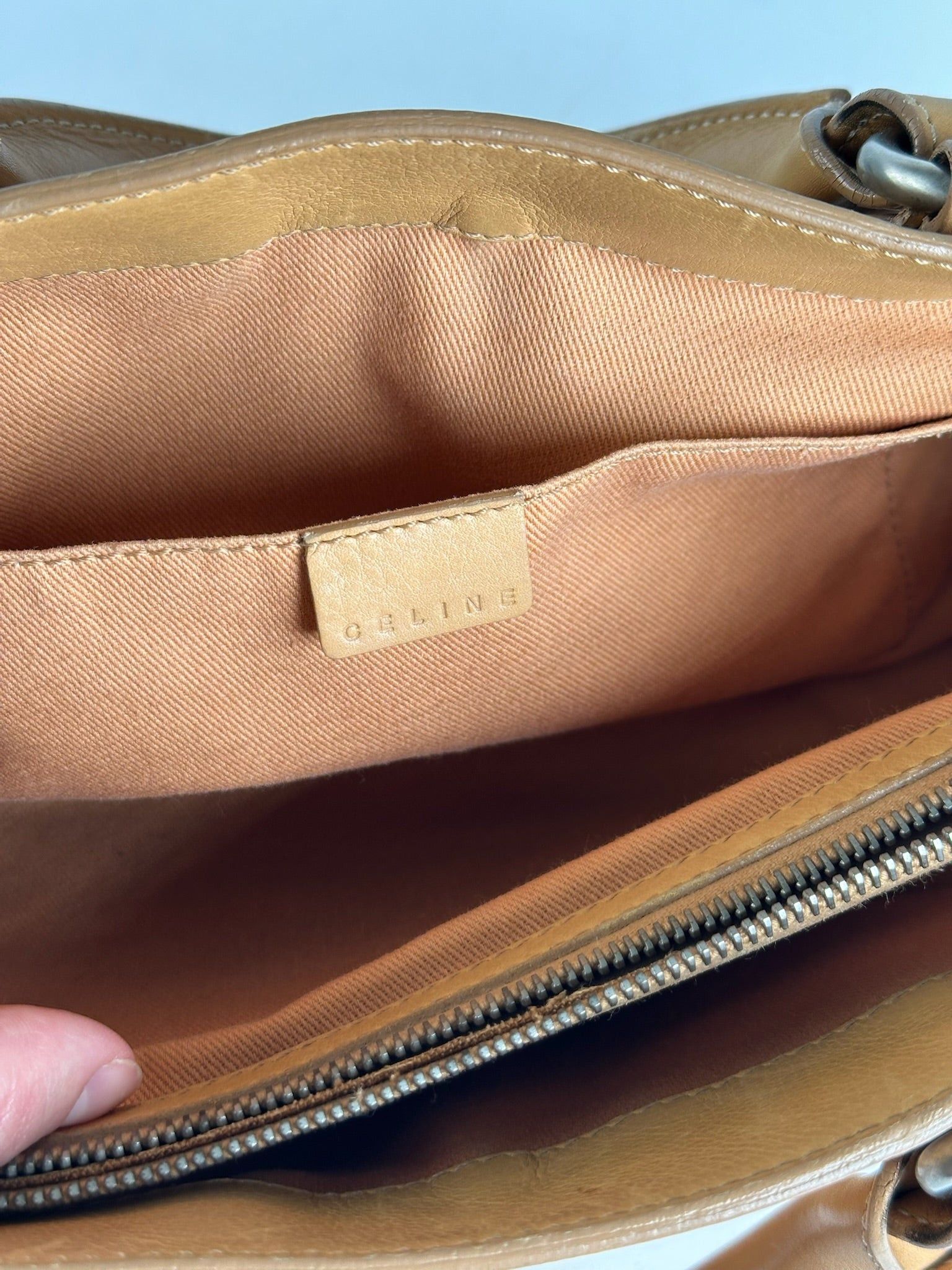 Celine Vintage Paris Leather Handbag beige Size ONE SIZE - 7 Thumbnail
