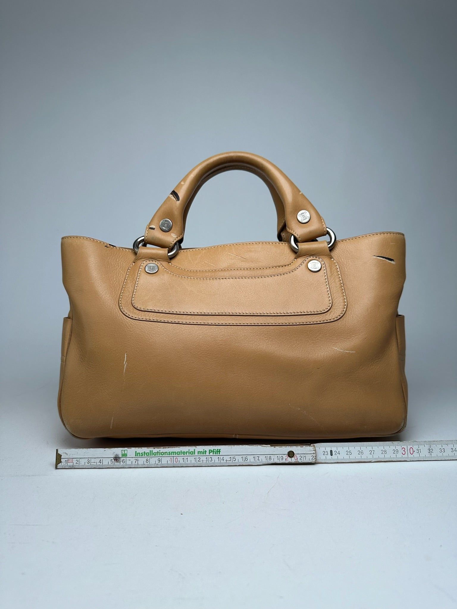 Celine Vintage Paris Leather Handbag beige Size ONE SIZE - 14 Thumbnail