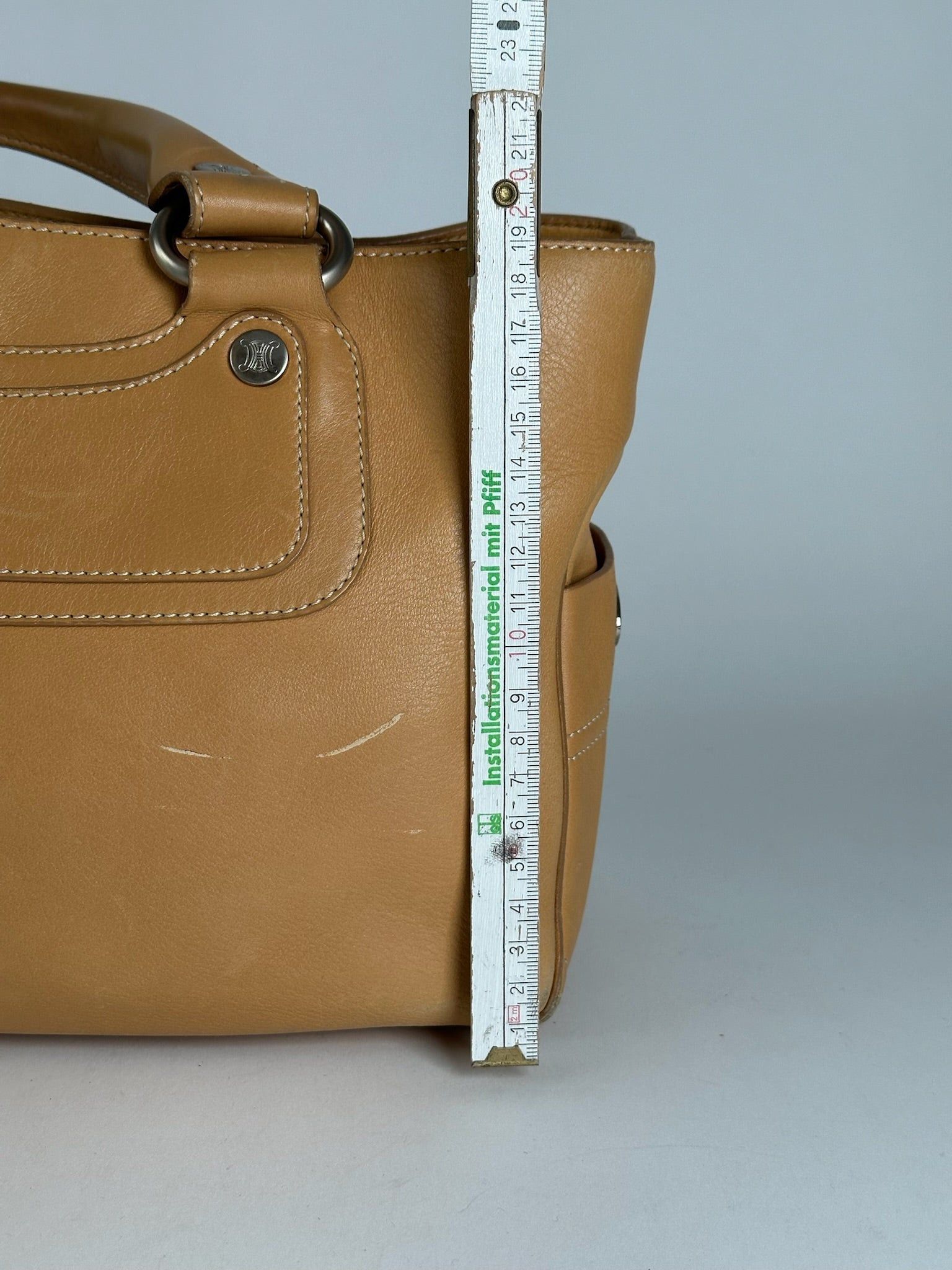 Celine Vintage Paris Leather Handbag beige Size ONE SIZE - 10 Thumbnail