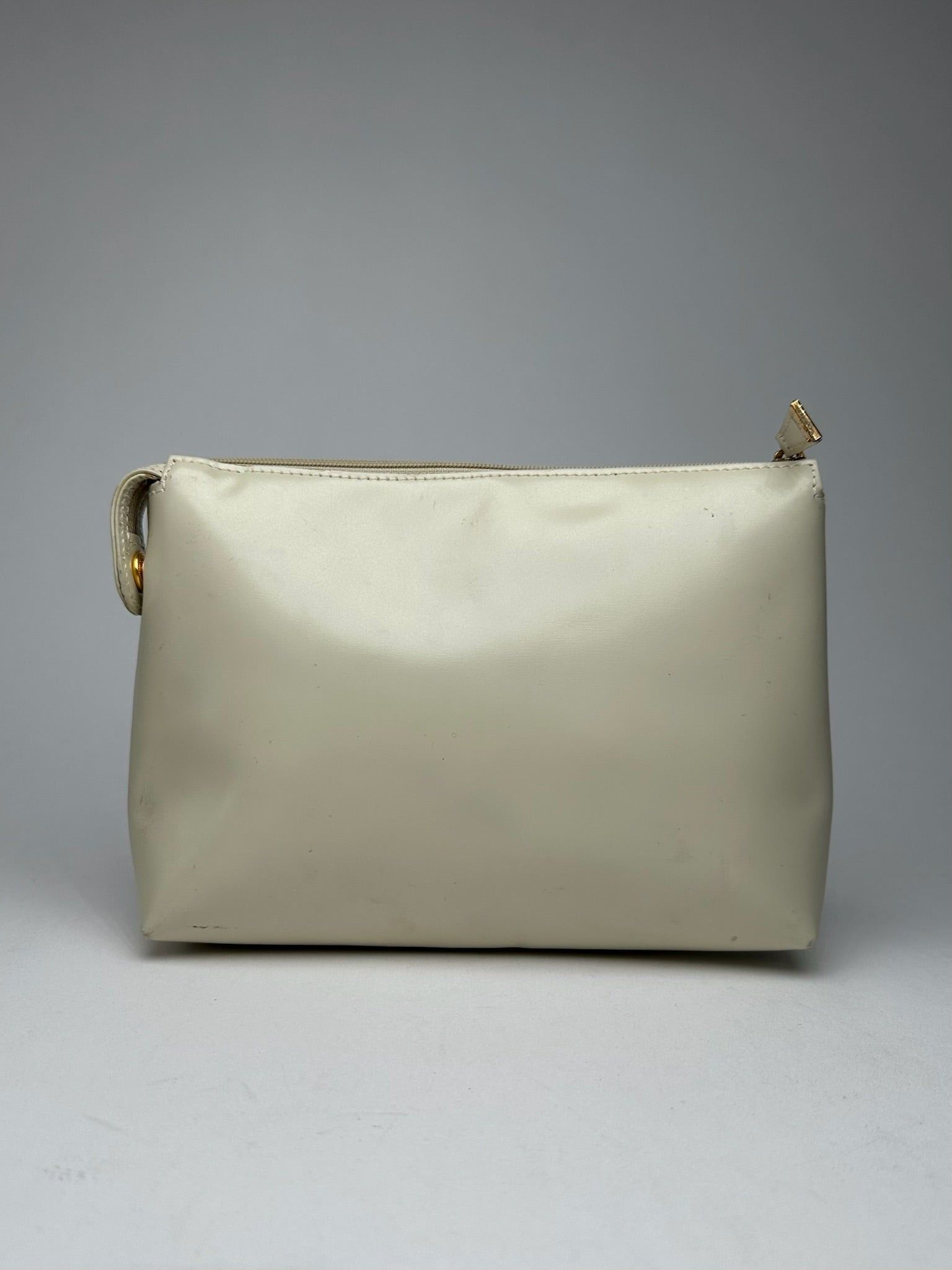 Vintage Madrid Leather clutch white
