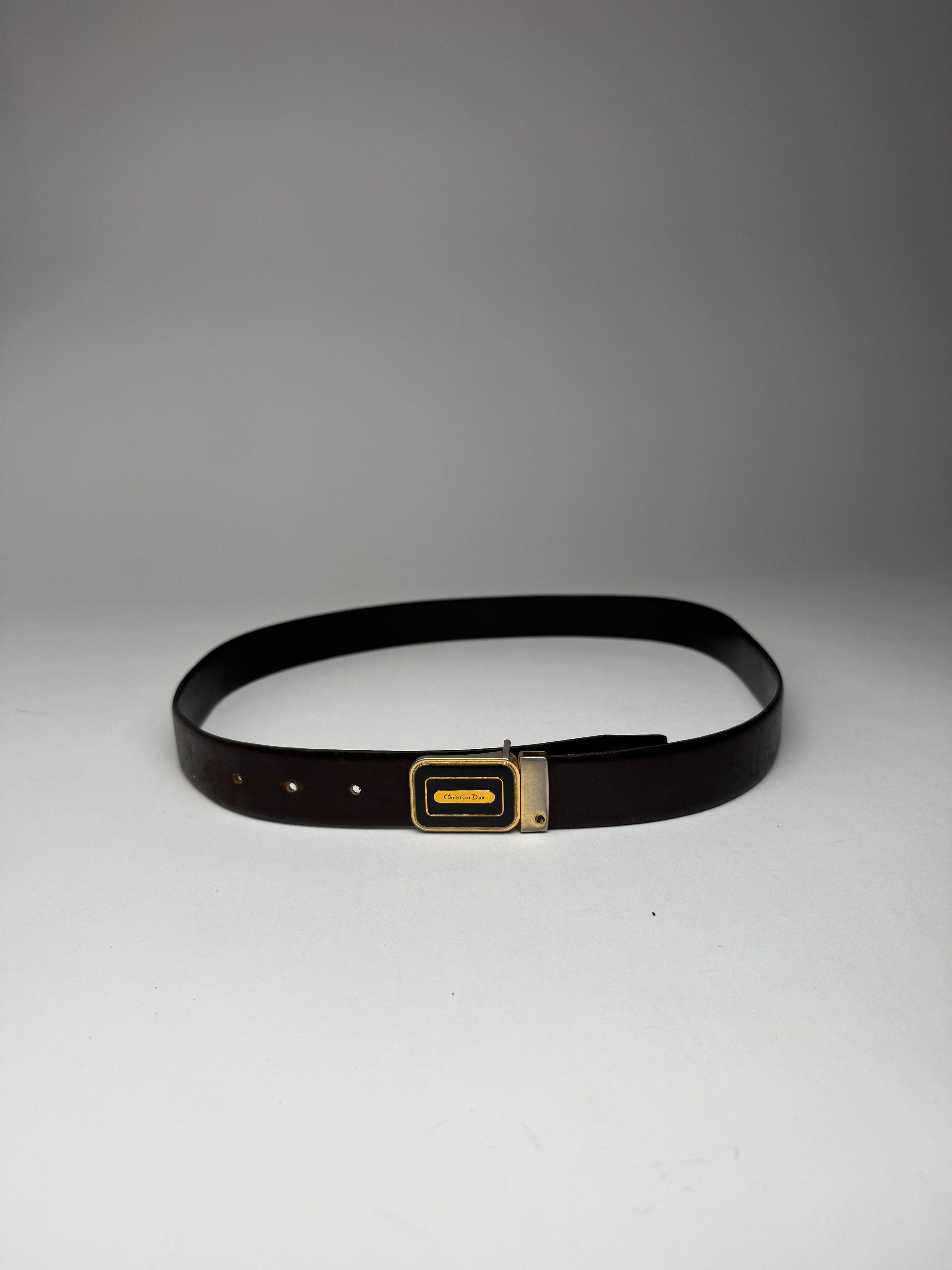 Dior Vintage Leather belt black Size ONE SIZE - 3 Thumbnail