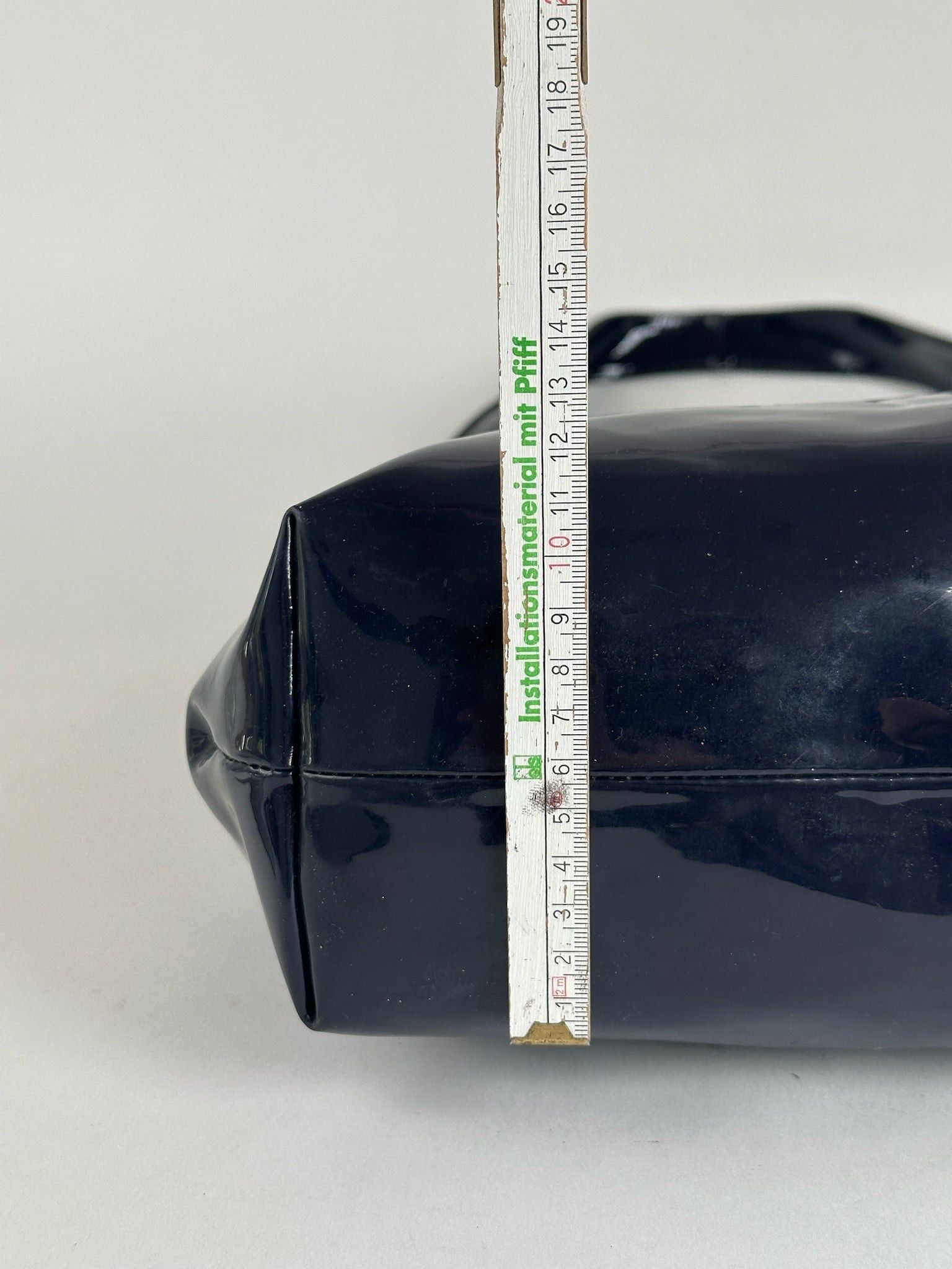 Celine Vintage Paris Patent Leather Ring bag navy Size ONE SIZE - 12 Thumbnail