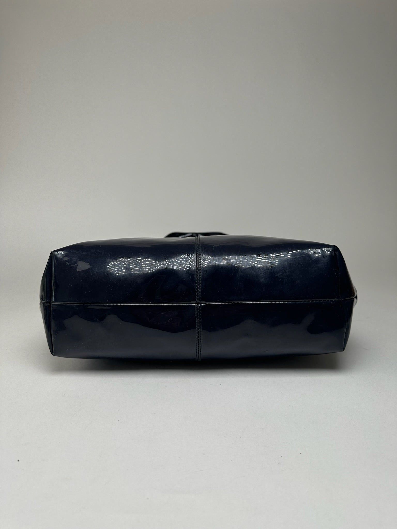 Celine Vintage Paris Patent Leather Ring bag navy Size ONE SIZE - 13 Thumbnail