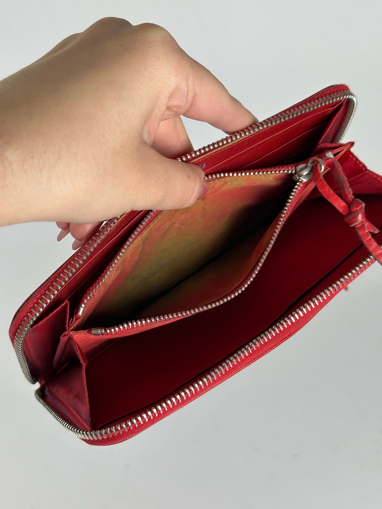Miu Miu Vintage Leather Wallet red Size ONE SIZE - 4 Thumbnail