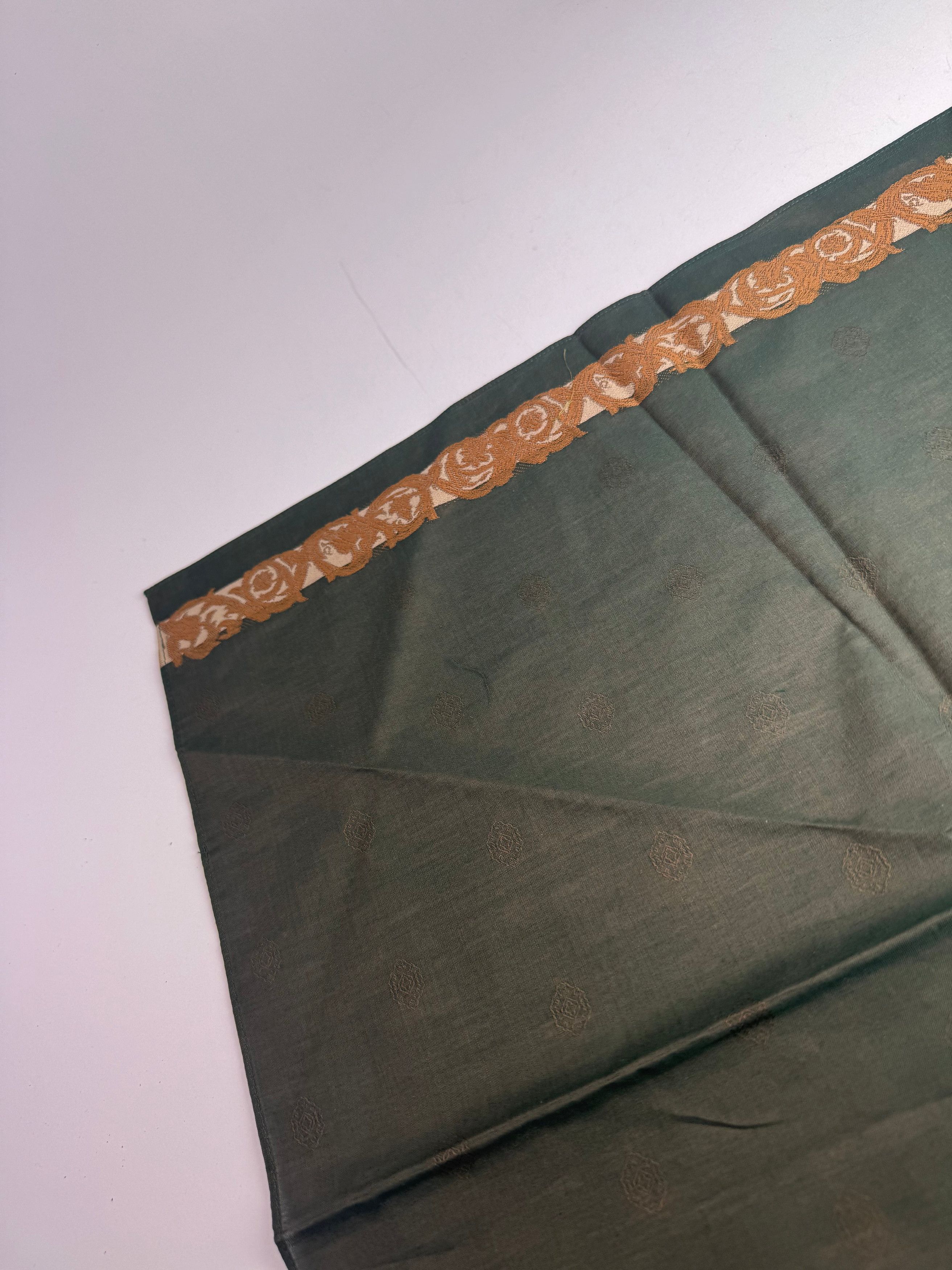 Celine Vintage Scarf Green Brown Size ONE SIZE - 4 Thumbnail