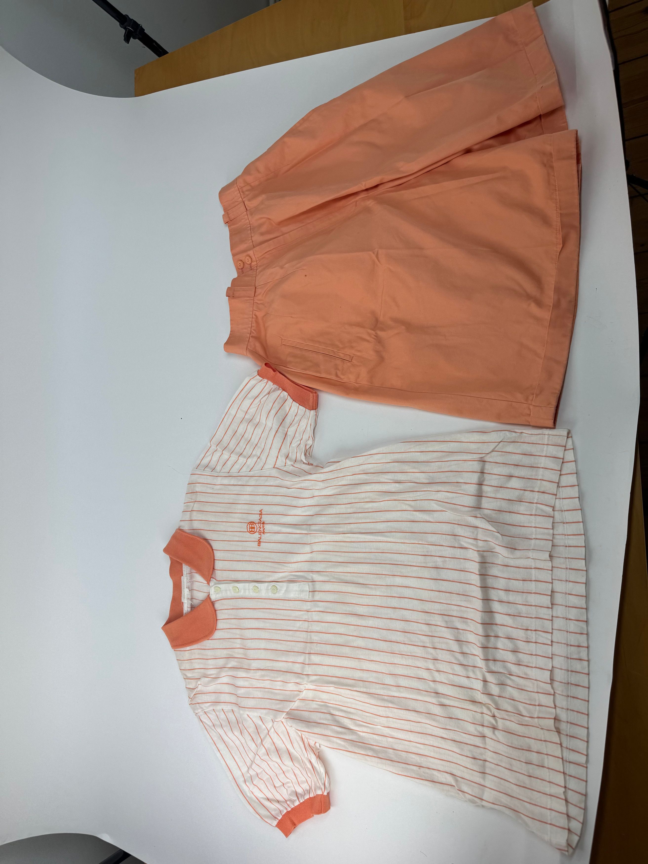 Balenciaga Vintage Twin Set Orange white L Size L / US 10 / IT 46 - 2 Thumbnail