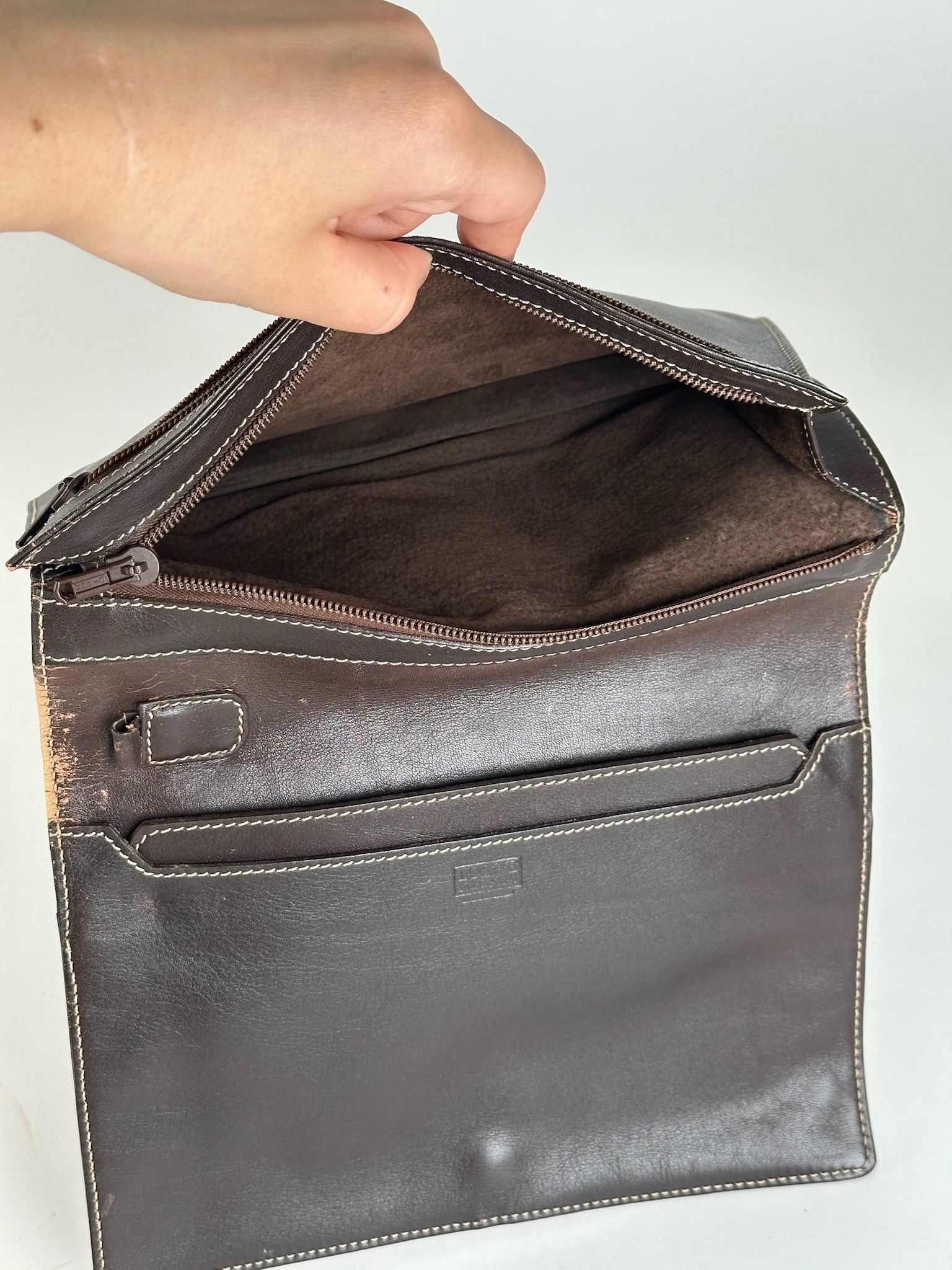 Loewe Vintage Madrid Leather clutch brown Size ONE SIZE - 15 Thumbnail