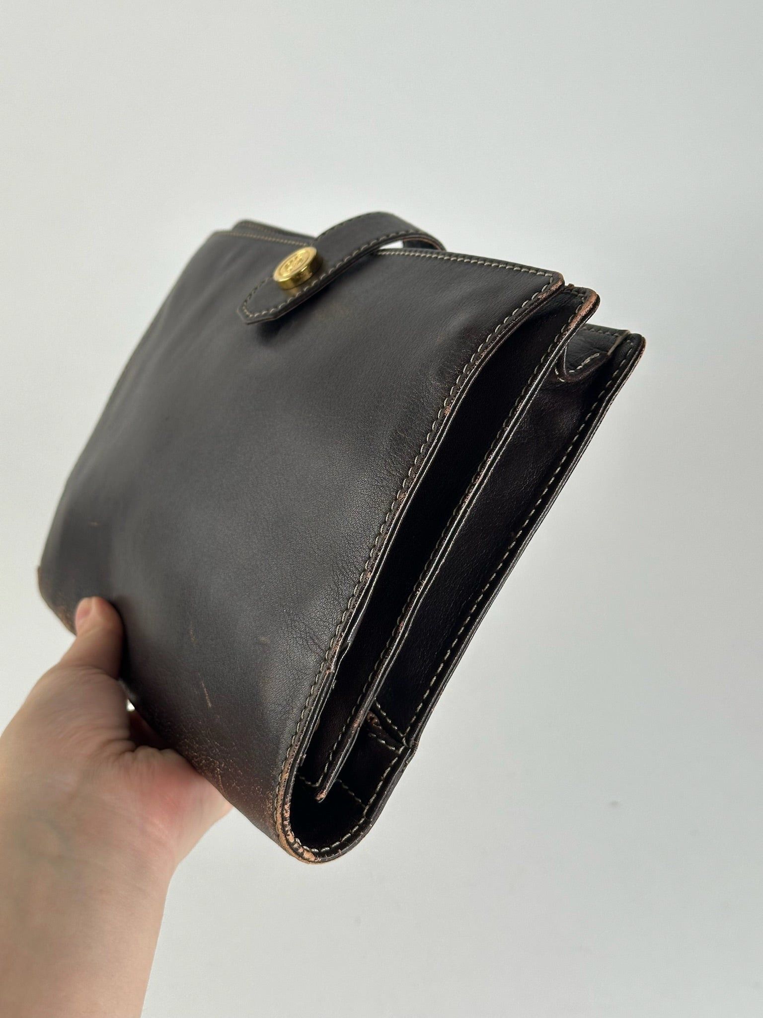 Loewe Vintage Madrid Leather clutch brown Size ONE SIZE - 12 Thumbnail