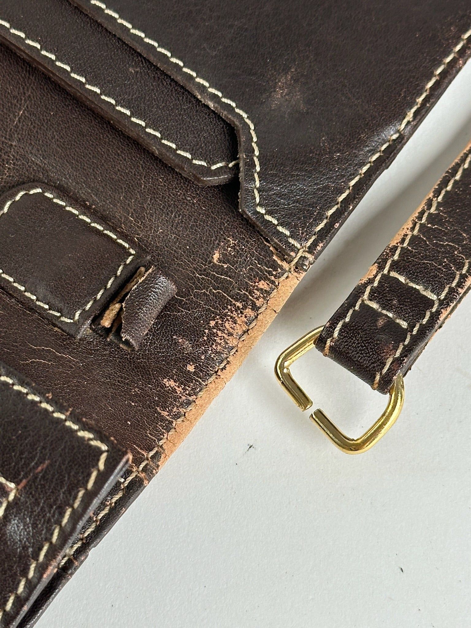Loewe Vintage Madrid Leather clutch brown Size ONE SIZE - 7 Thumbnail