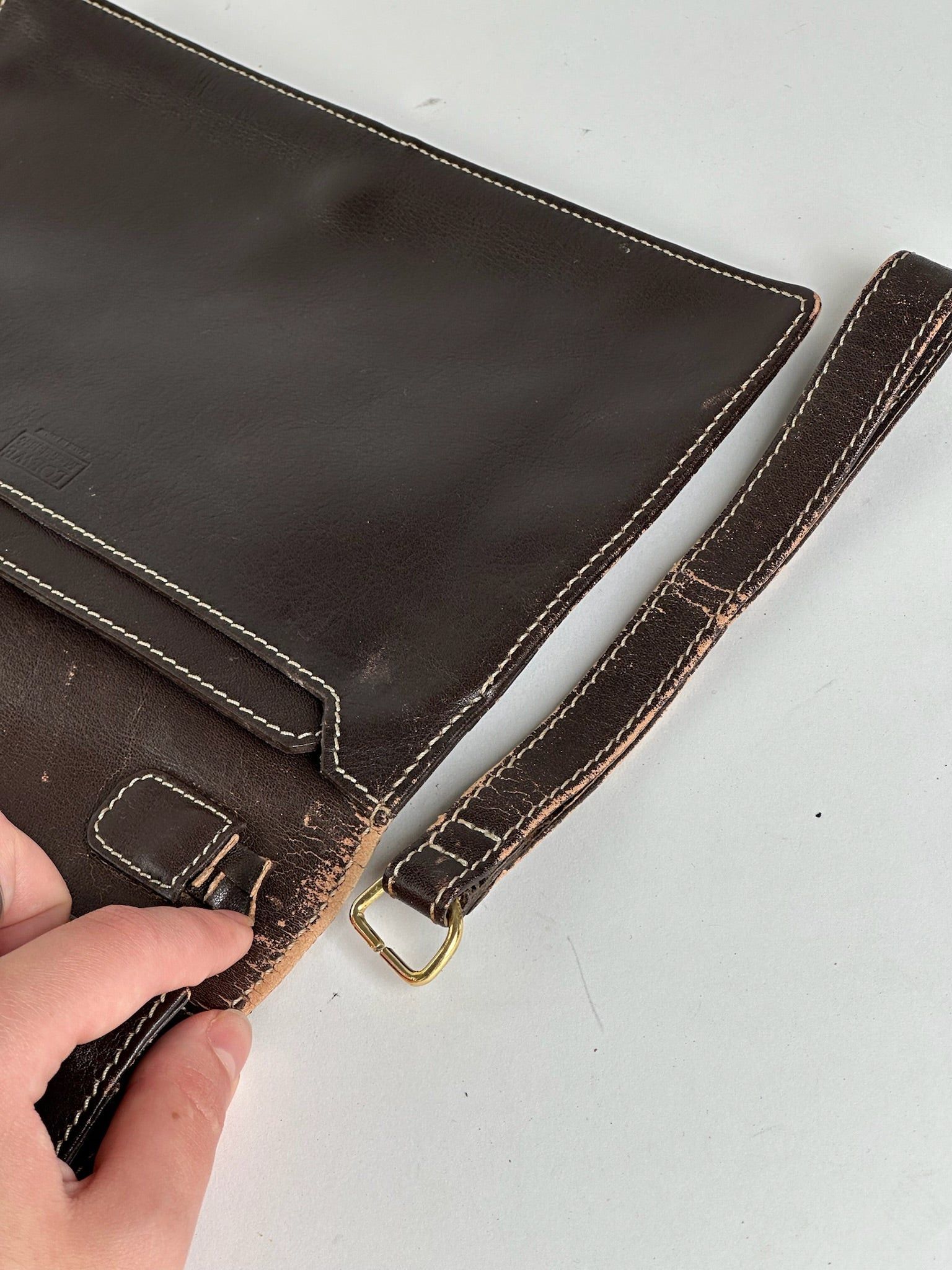 Loewe Vintage Madrid Leather clutch brown Size ONE SIZE - 9 Thumbnail