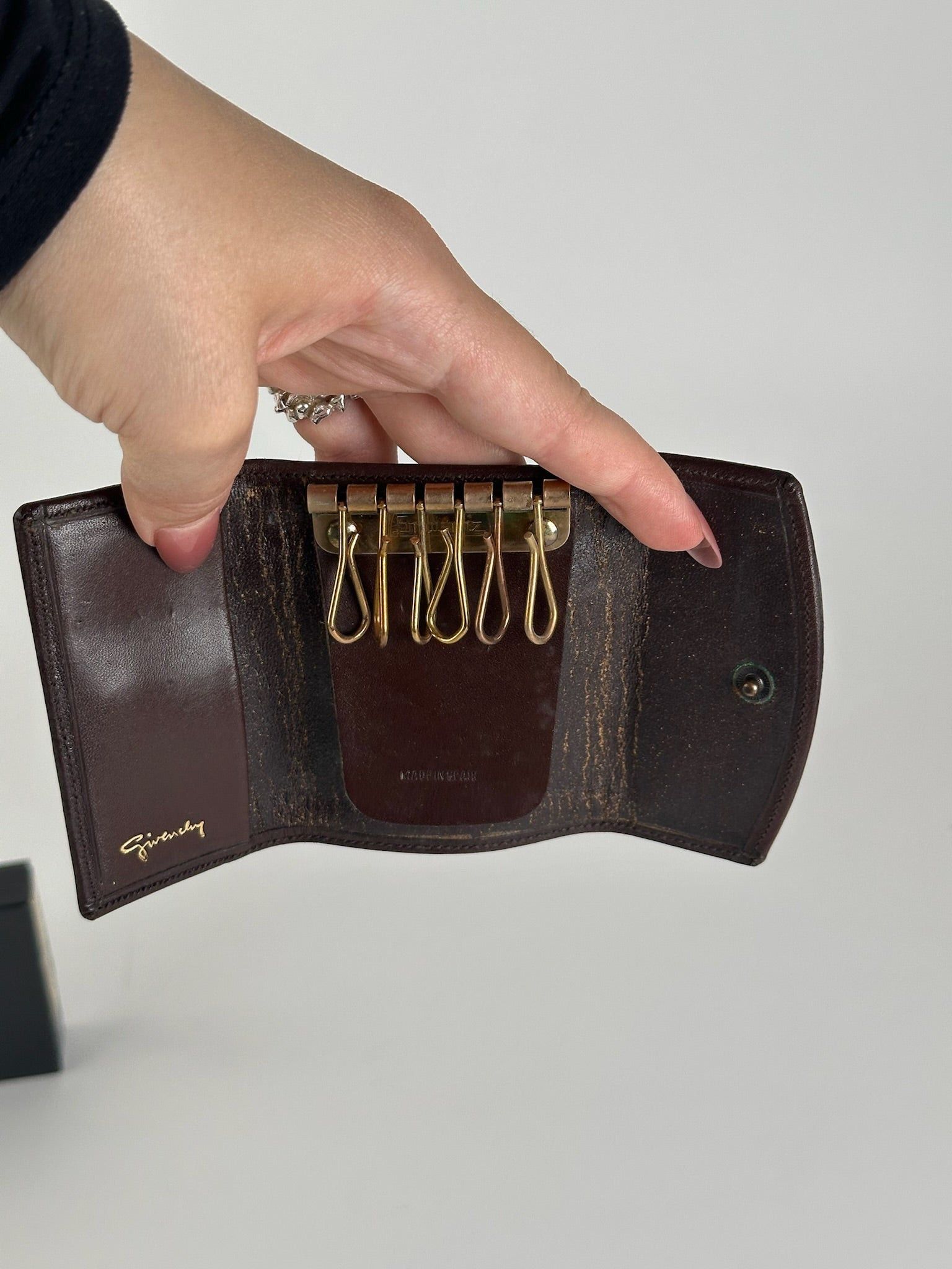 Givenchy Vintage Leather Key Holder Brown Size ONE SIZE - 5 Thumbnail