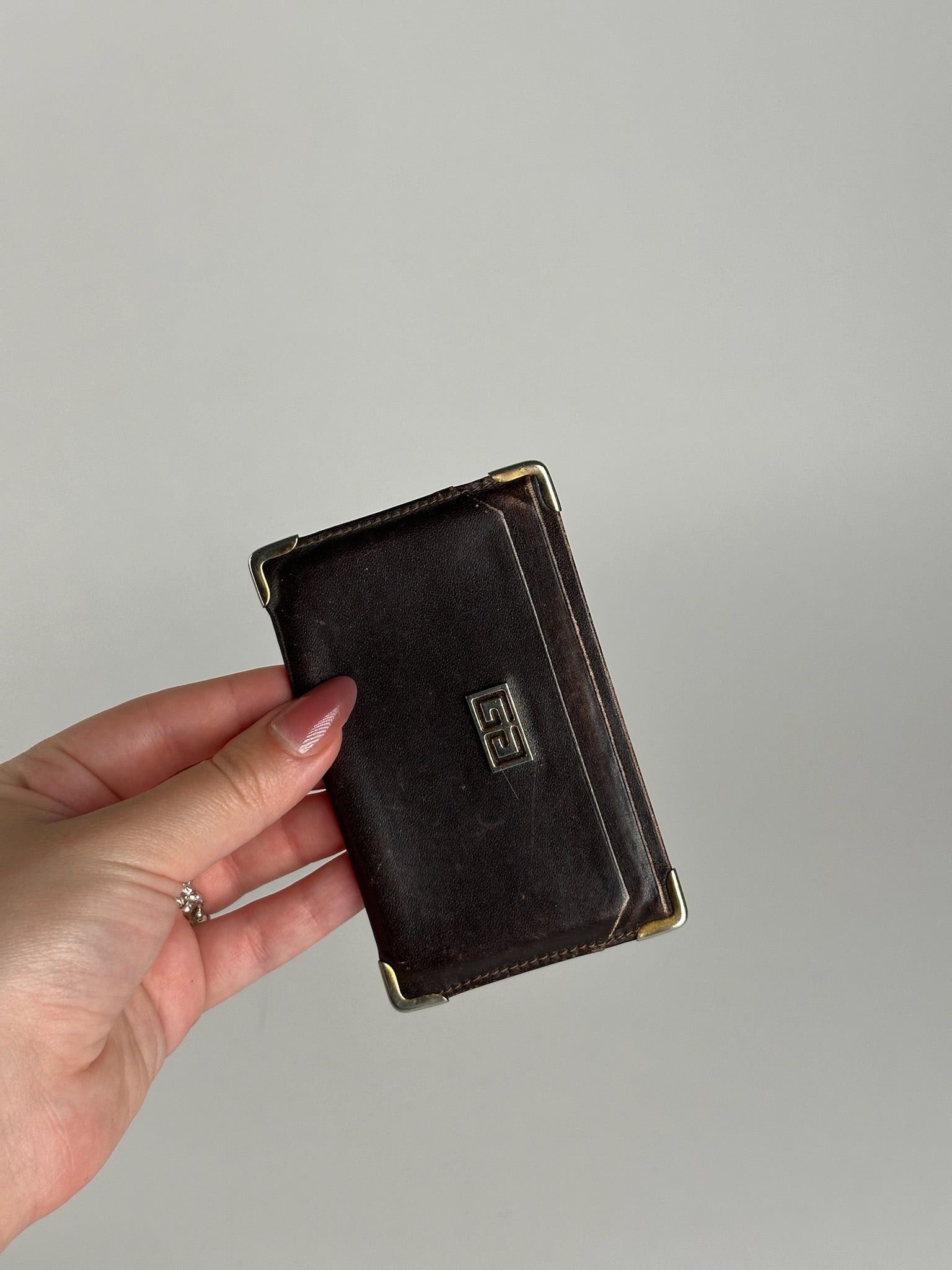 Givenchy Vintage leather Card holder brown Size ONE SIZE - 6 Thumbnail