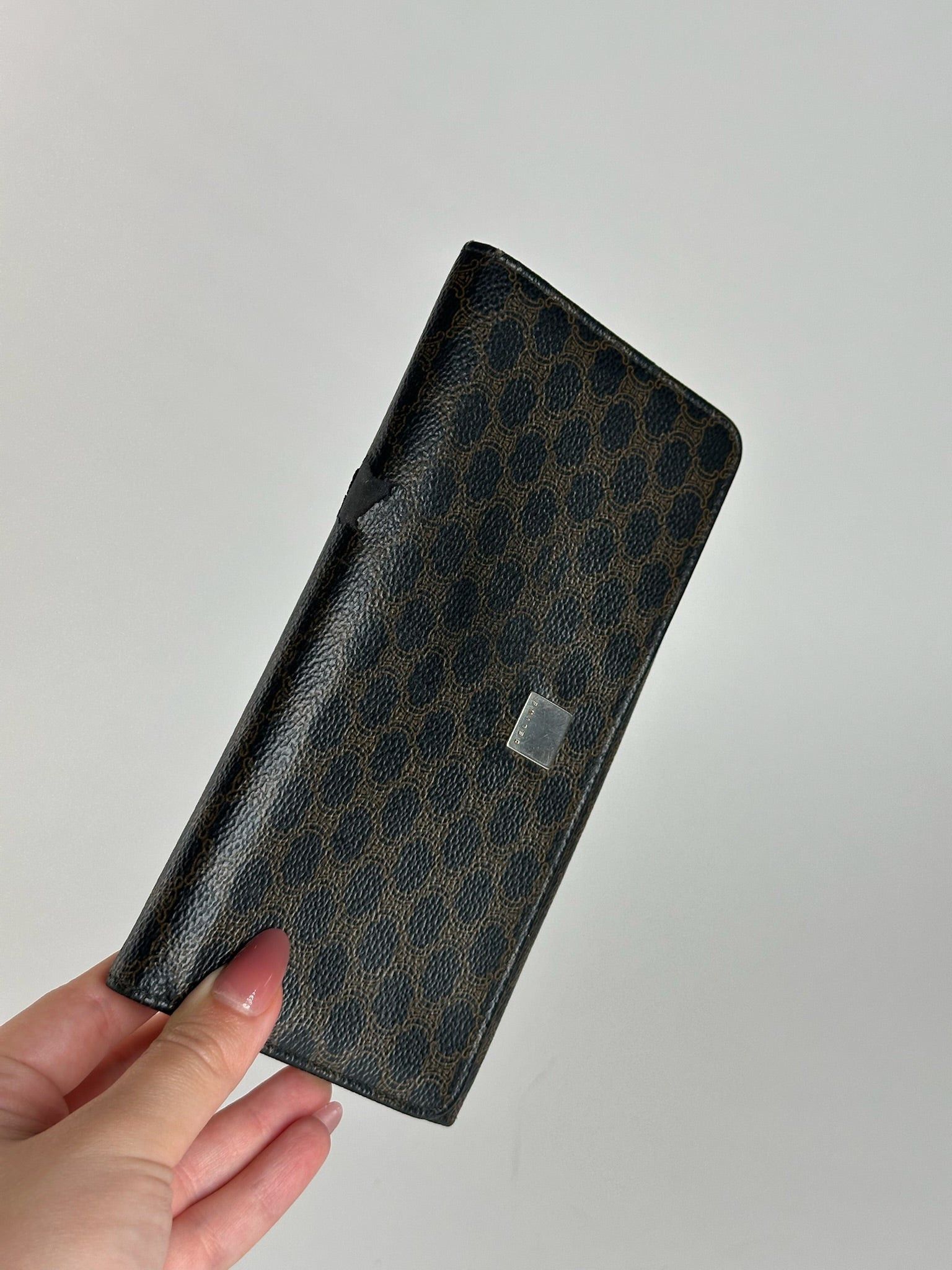 Celine Vintage Leather monogram Wallet brown Size ONE SIZE - 9 Thumbnail