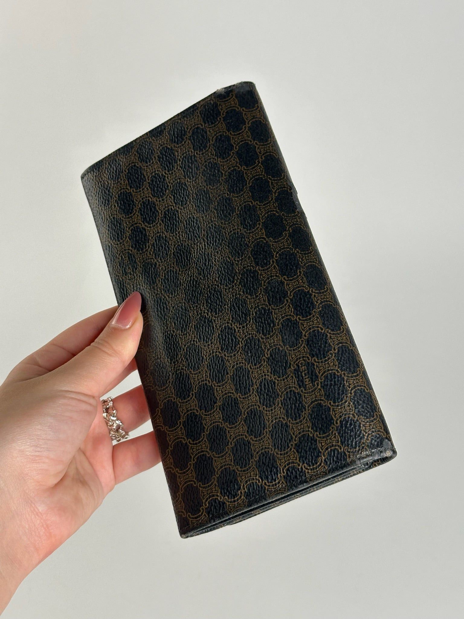 Celine Vintage Leather monogram Wallet brown Size ONE SIZE - 10 Thumbnail