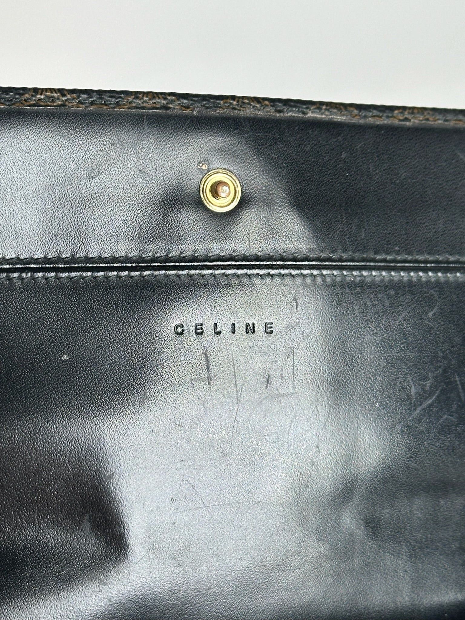 Celine Vintage Leather monogram Wallet brown Size ONE SIZE - 3 Thumbnail