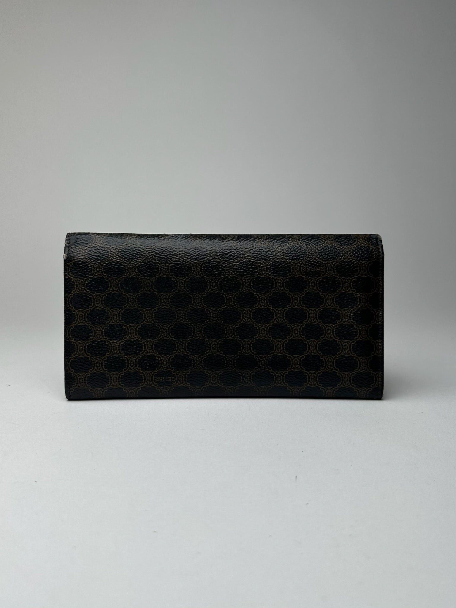 Celine Vintage Leather monogram Wallet brown Size ONE SIZE - 2 Thumbnail