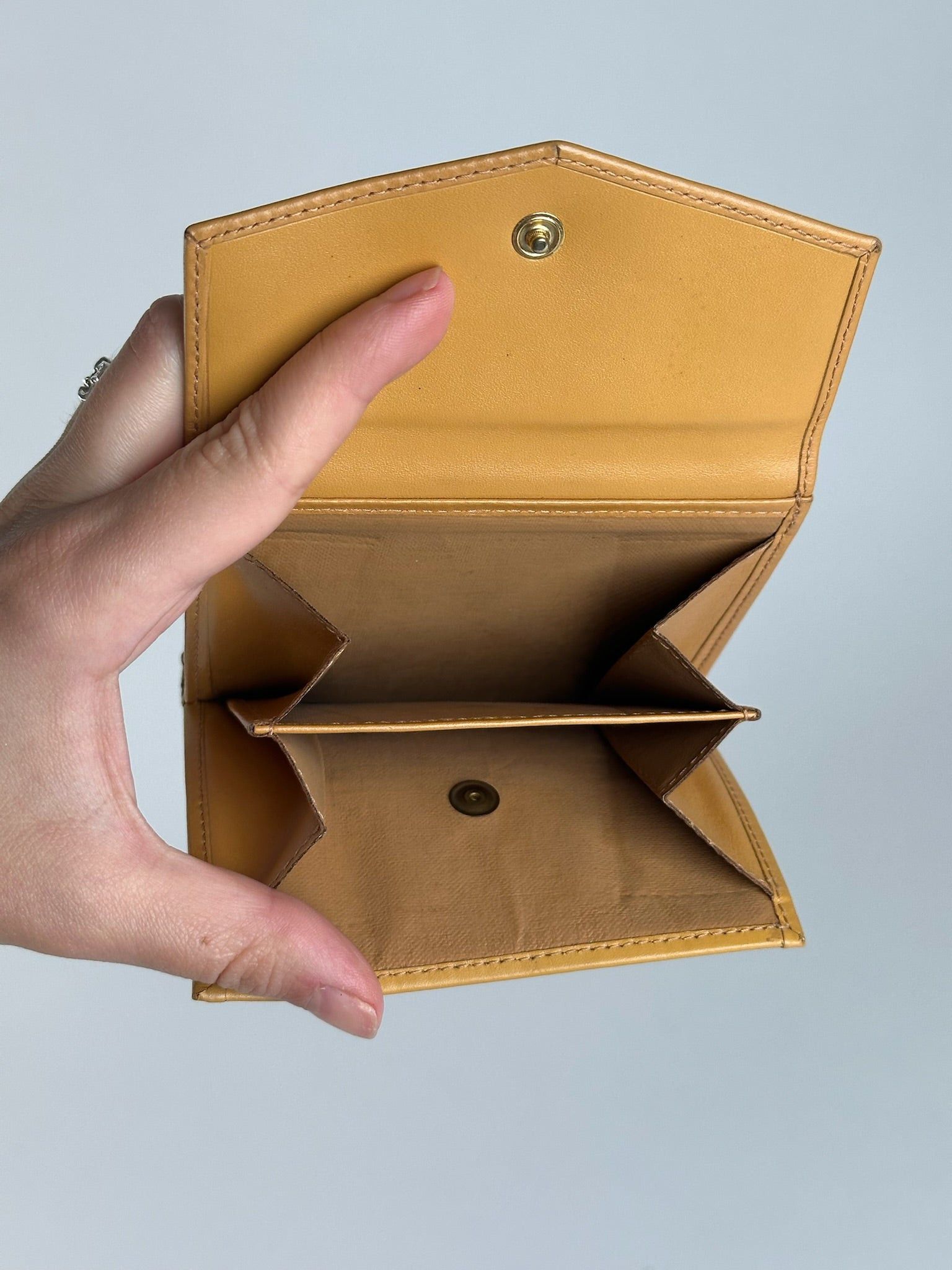 Celine Vintage Paris Leather Wallet yellow Brown Size ONE SIZE - 4 Thumbnail