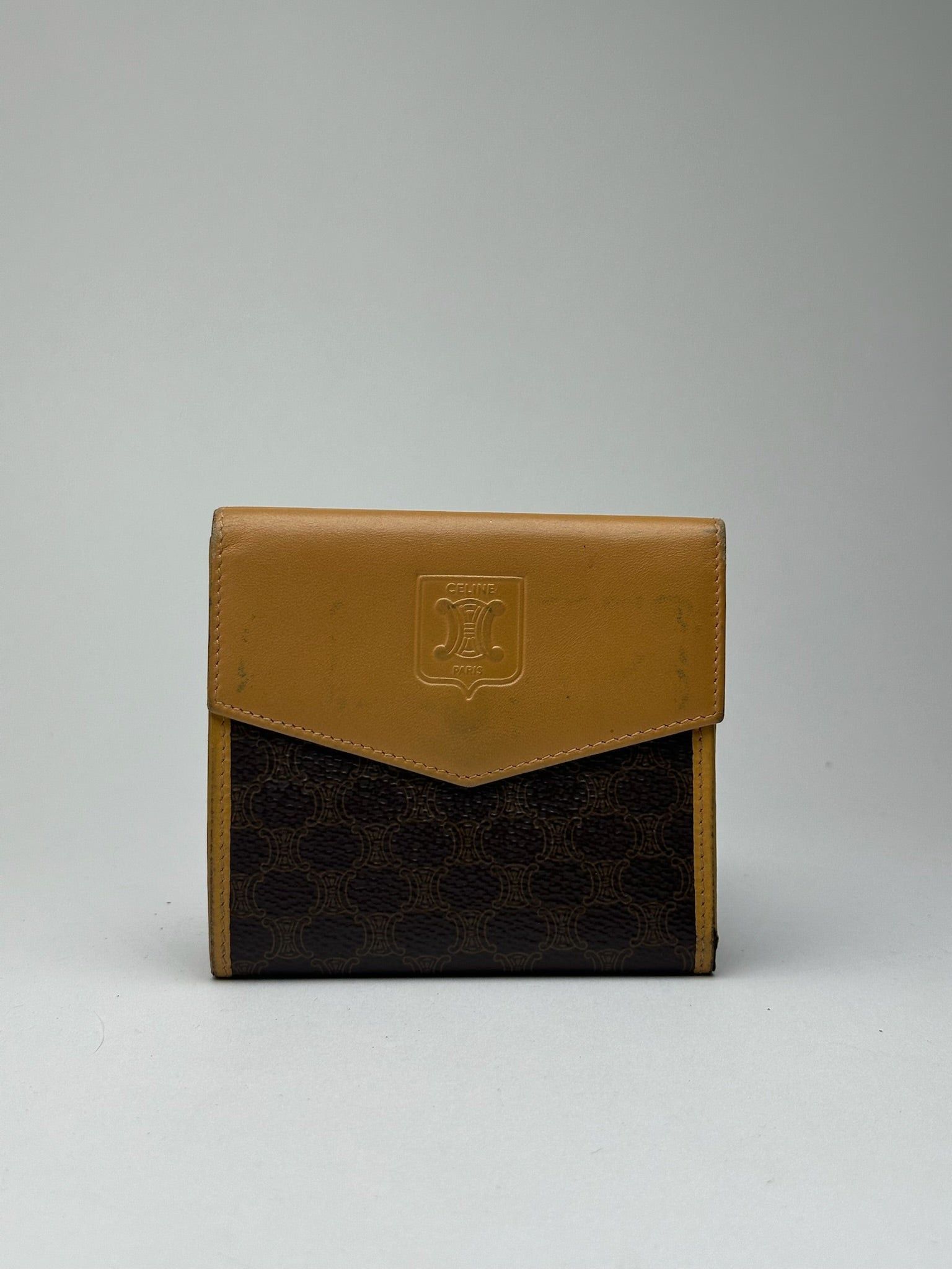 Celine Vintage Paris Leather Wallet yellow Brown Size ONE SIZE - 7 Thumbnail
