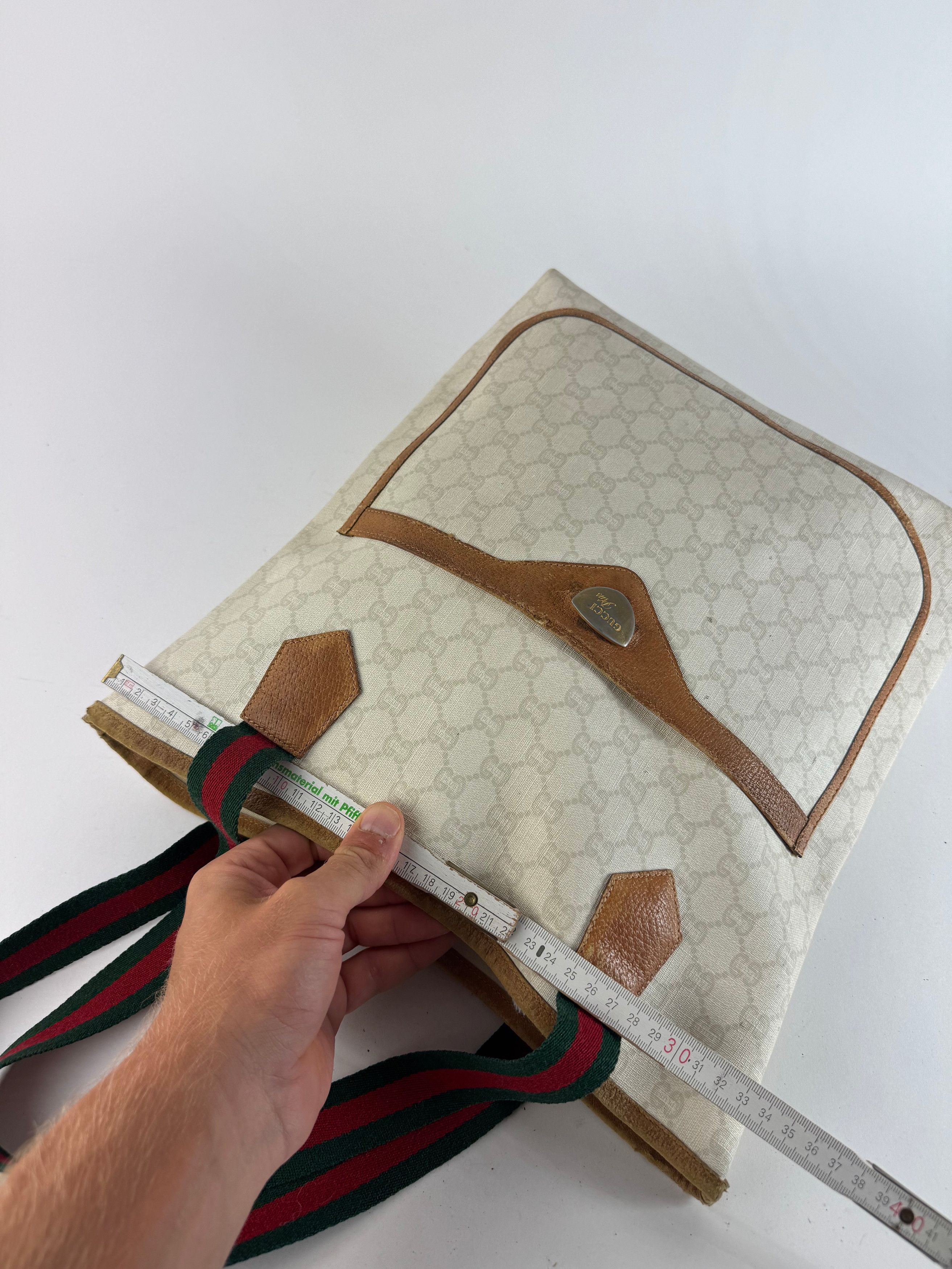 Gucci Vintage Monogram Leather shopper white Size ONE SIZE - 14 Thumbnail