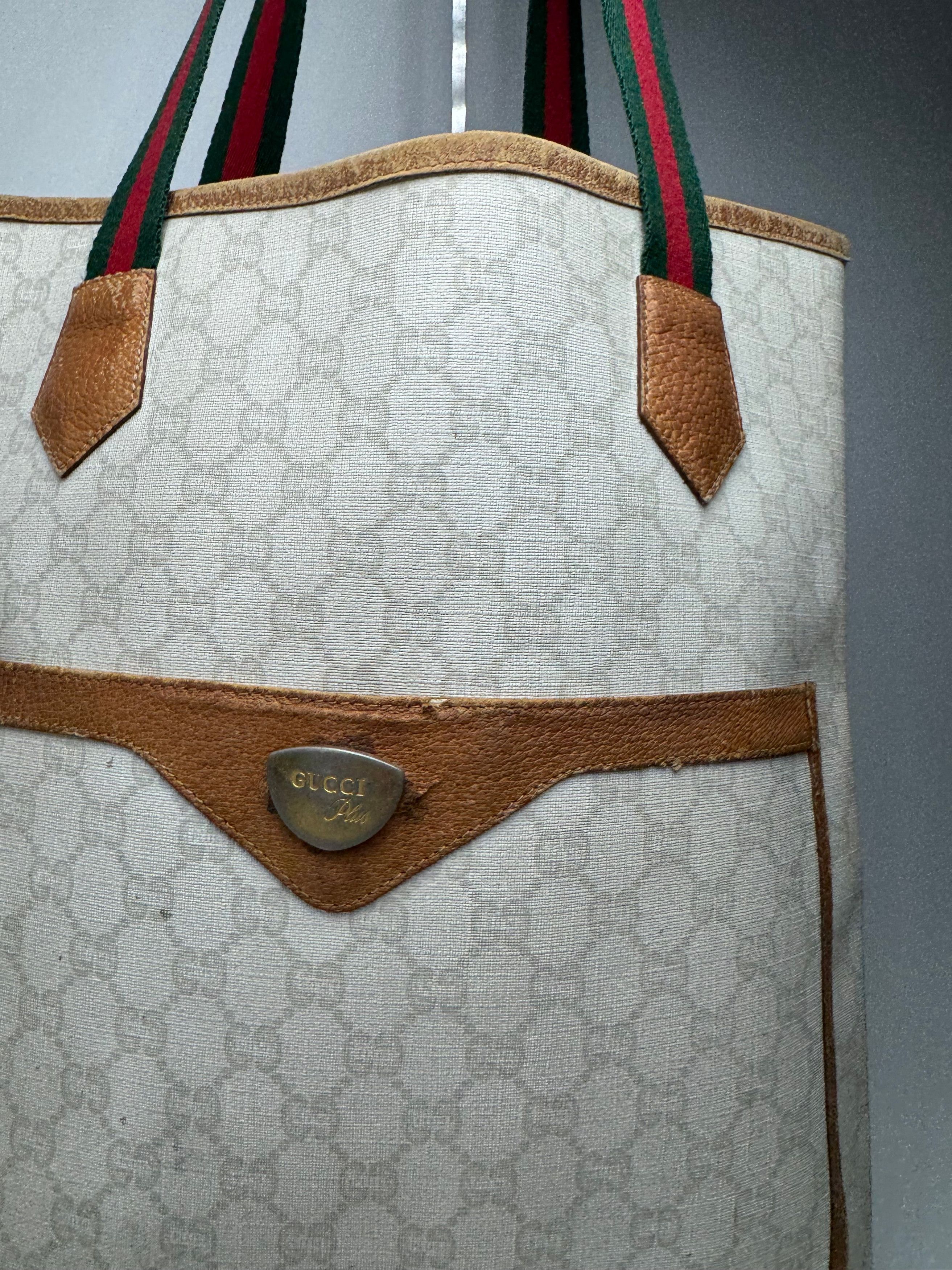 Gucci Vintage Monogram Leather shopper white Size ONE SIZE - 11 Thumbnail